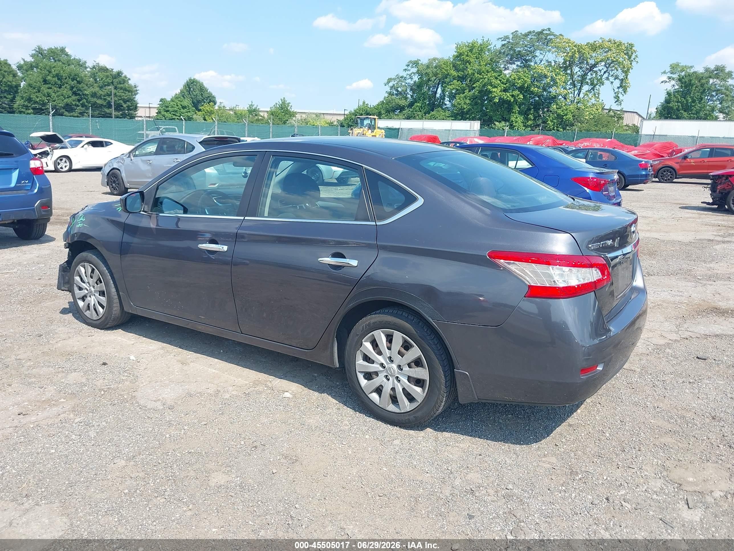 2014 Nissan Sentra S Gray vin: 3N1AB7AP0EL615941