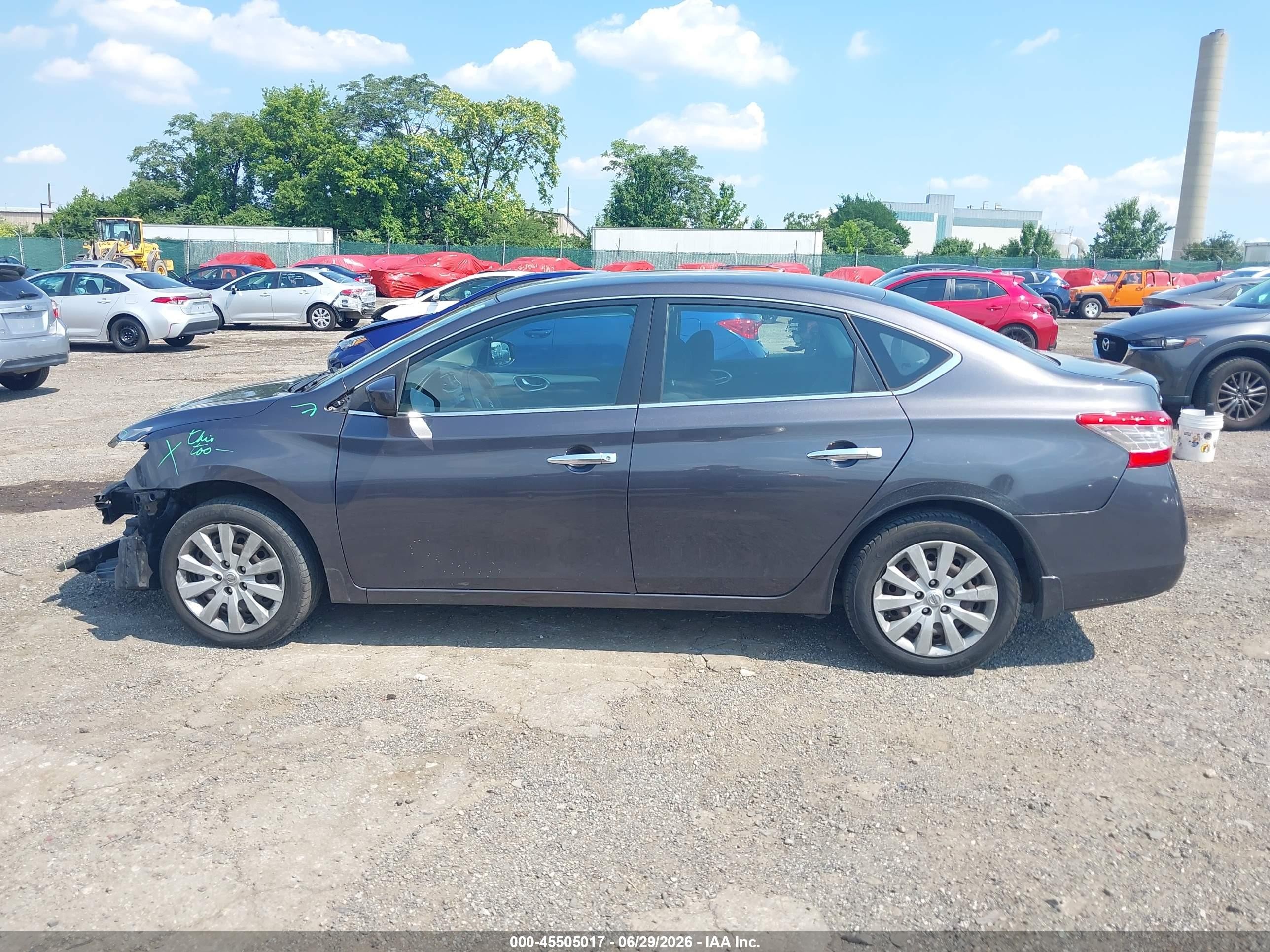 2014 Nissan Sentra S Gray vin: 3N1AB7AP0EL615941