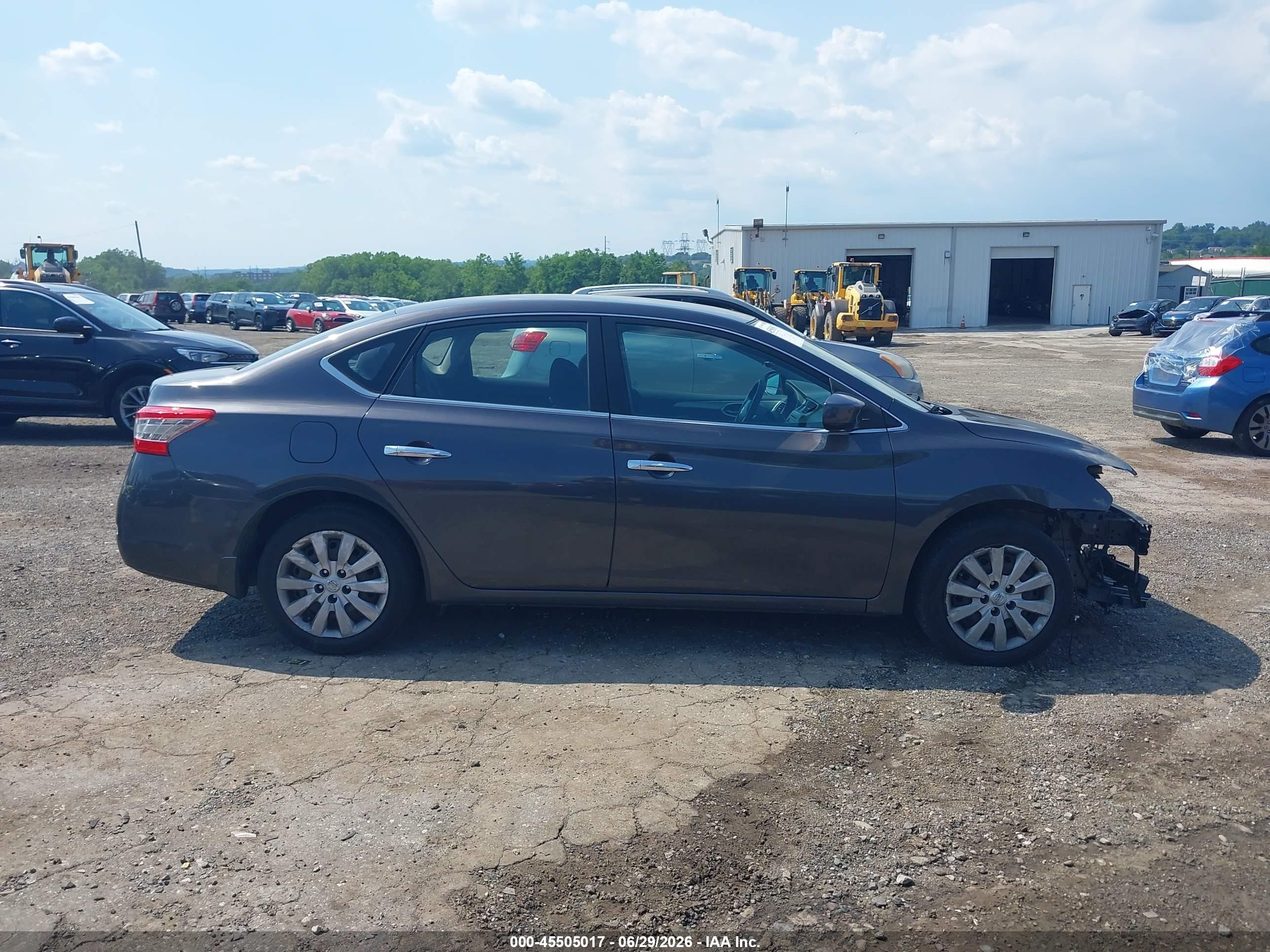 2014 Nissan Sentra S Gray vin: 3N1AB7AP0EL615941