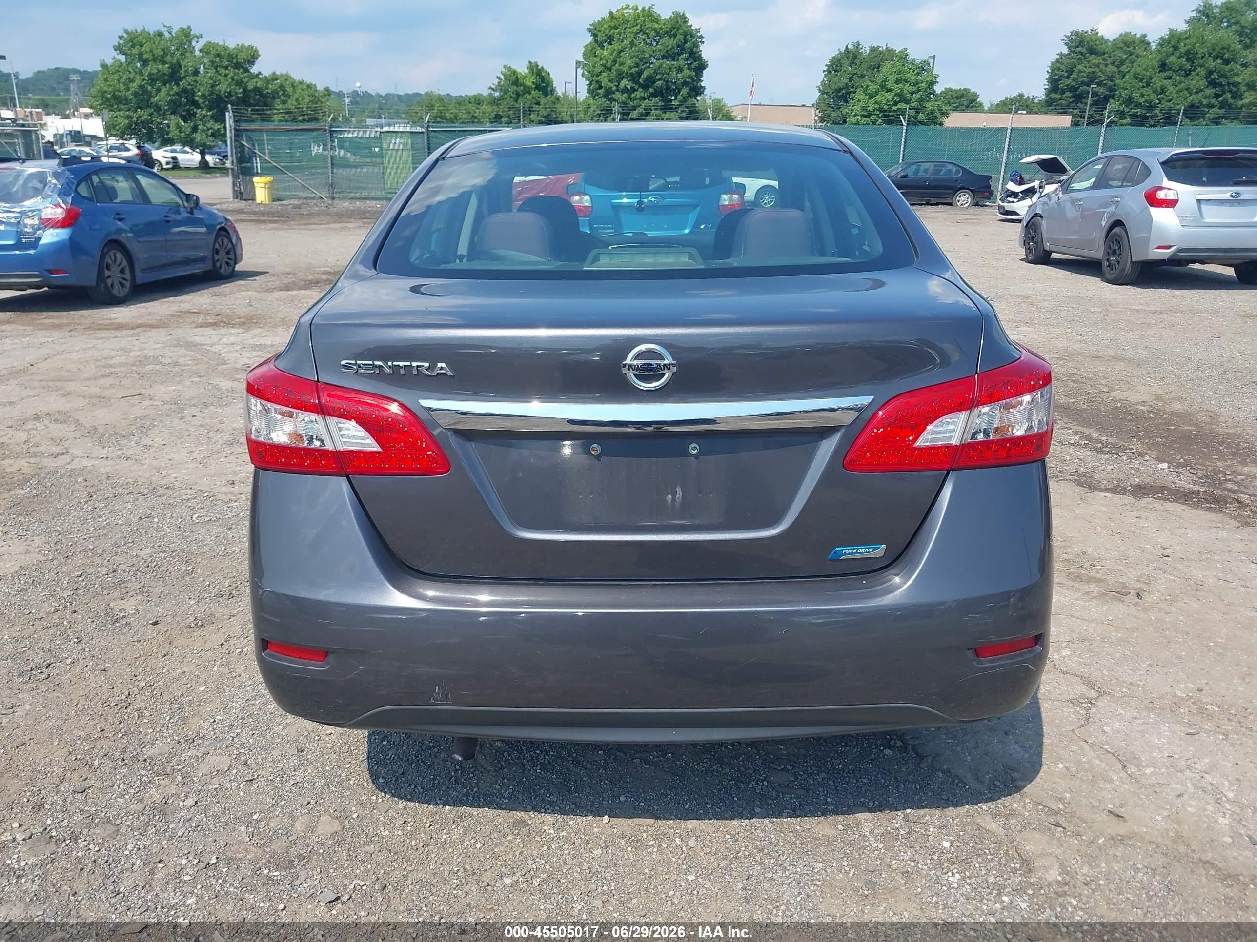 2014 Nissan Sentra S Gray vin: 3N1AB7AP0EL615941
