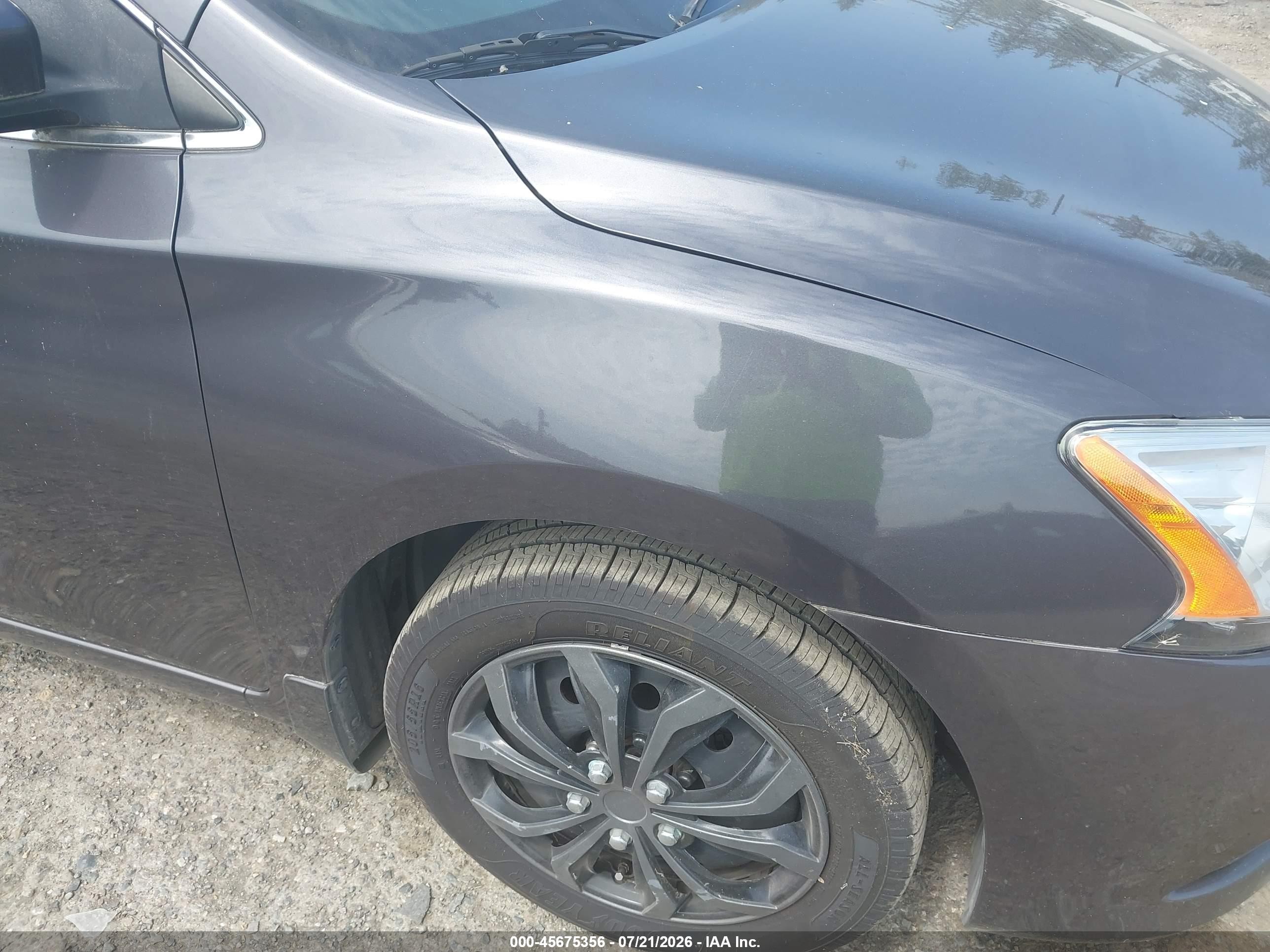 2014 Nissan Sentra S Серый vin: 3N1AB7AP0EL635655