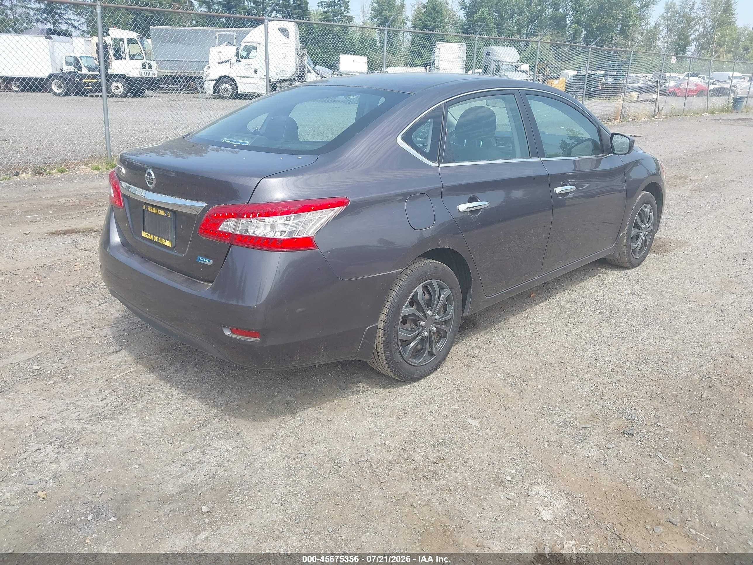 2014 Nissan Sentra S Серый vin: 3N1AB7AP0EL635655