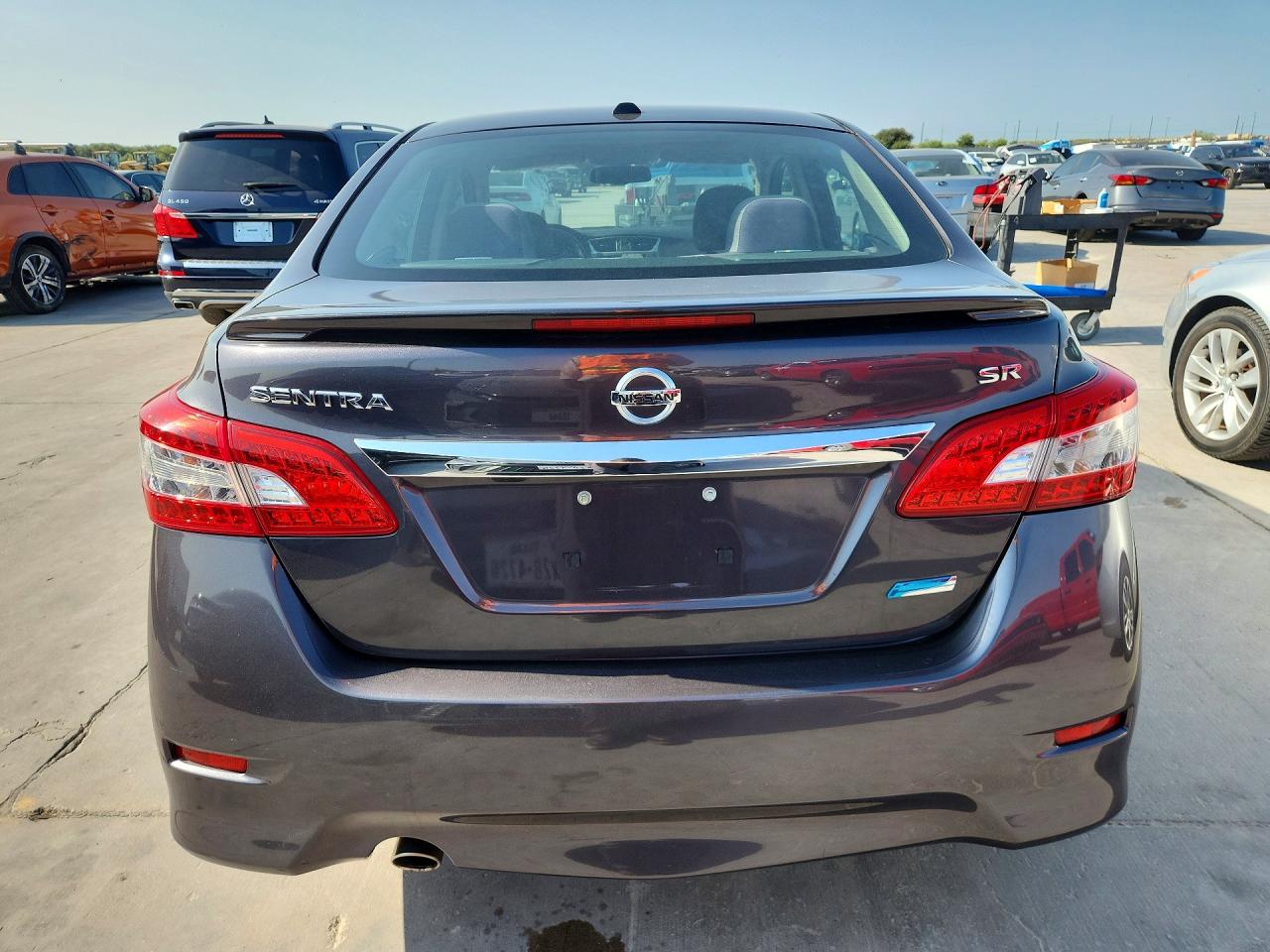 2014 Nissan Sentra Sr Gray vin: 3N1AB7AP0EL636210