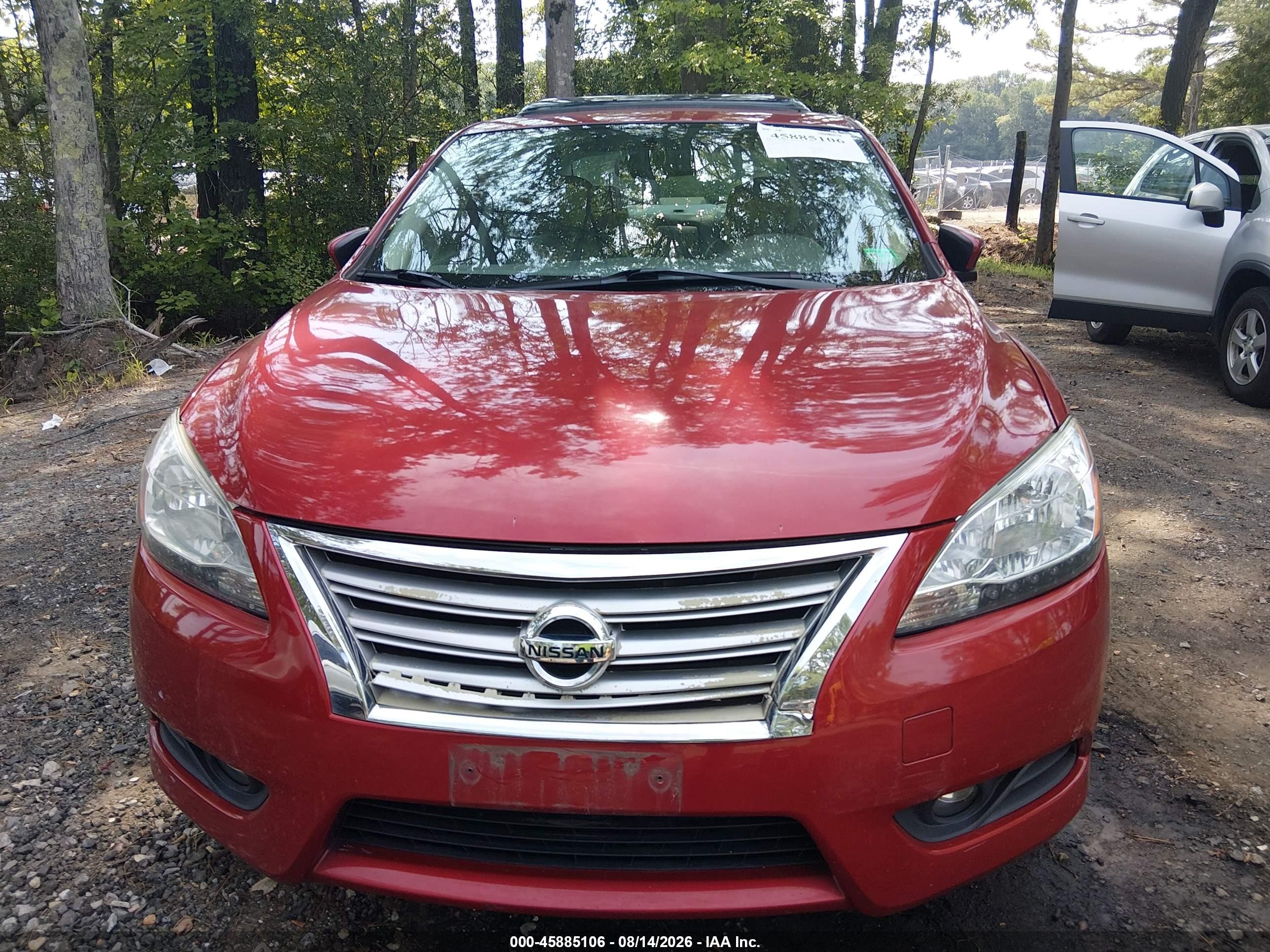 2014 Nissan Sentra Sl Красный vin: 3N1AB7AP0EL637440