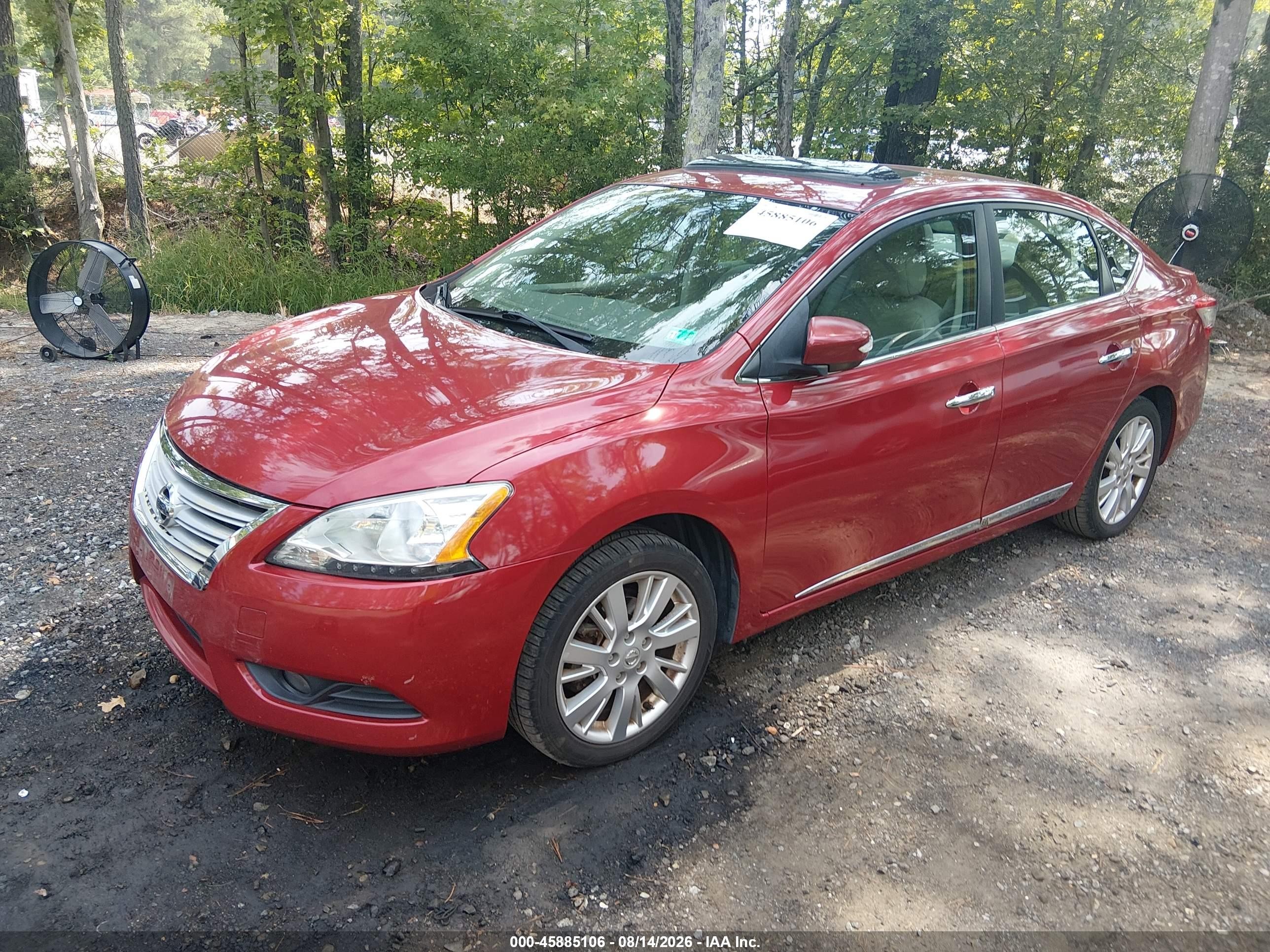 2014 Nissan Sentra Sl Красный vin: 3N1AB7AP0EL637440