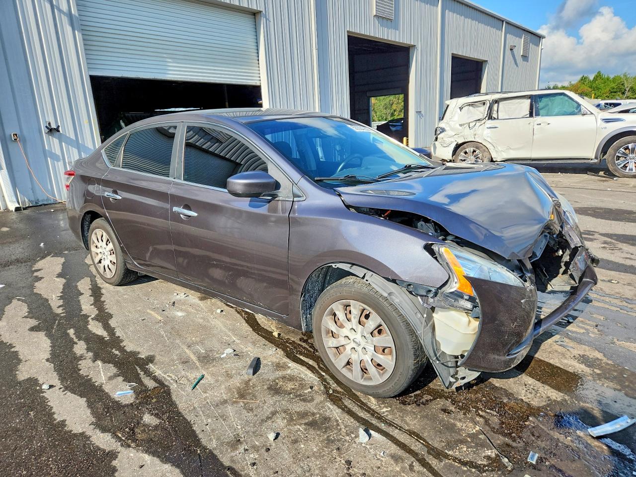2014 Nissan Sentra Sv Серый vin: 3N1AB7AP0EL656263