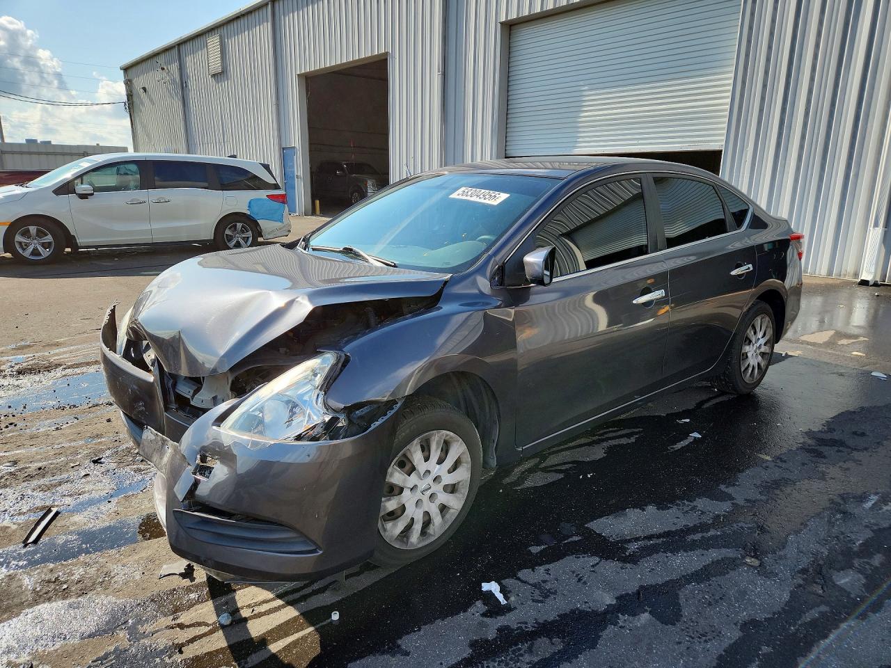 2014 Nissan Sentra Sv Gray vin: 3N1AB7AP0EL656263