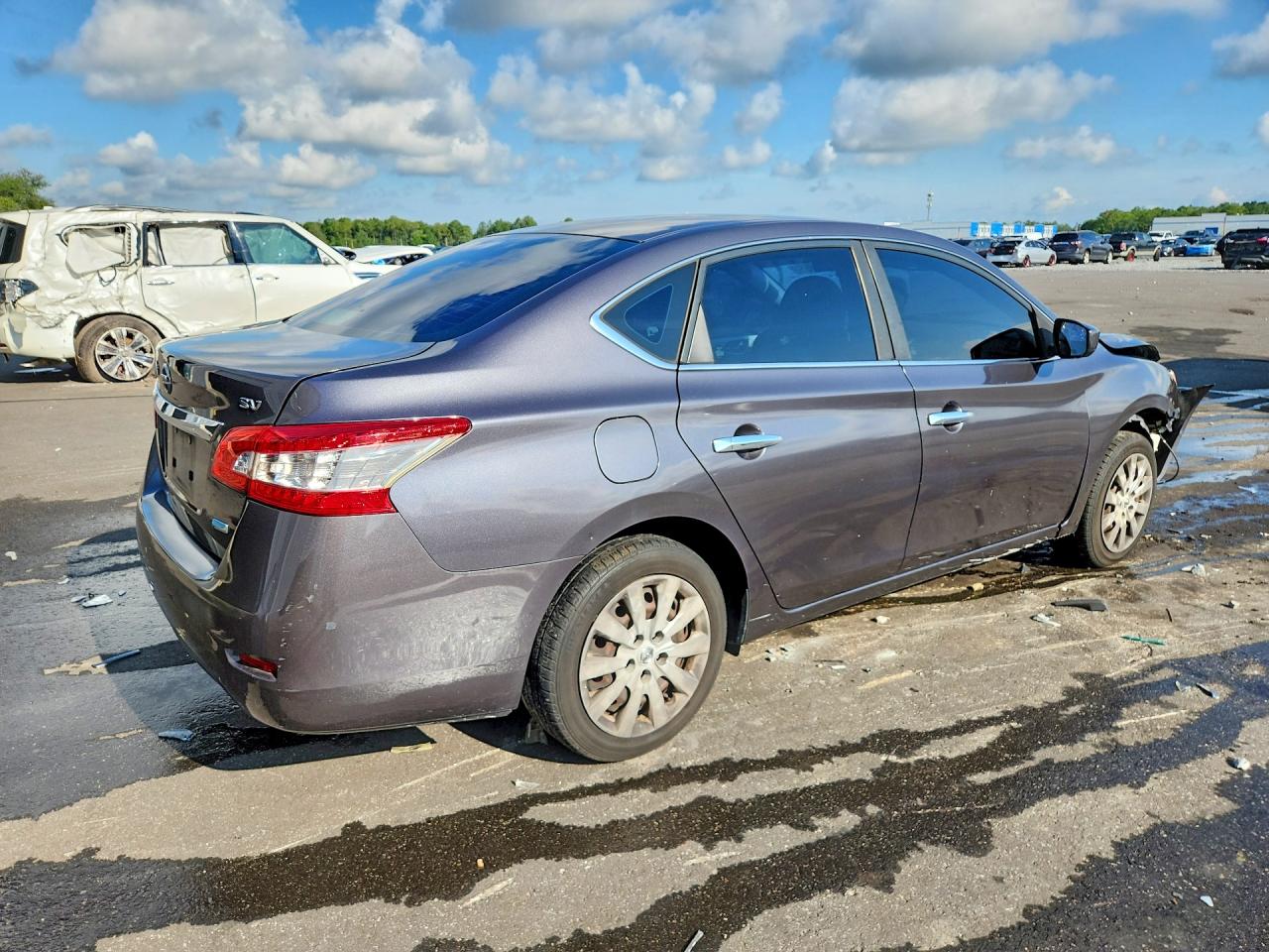 2014 Nissan Sentra Sv Серый vin: 3N1AB7AP0EL656263