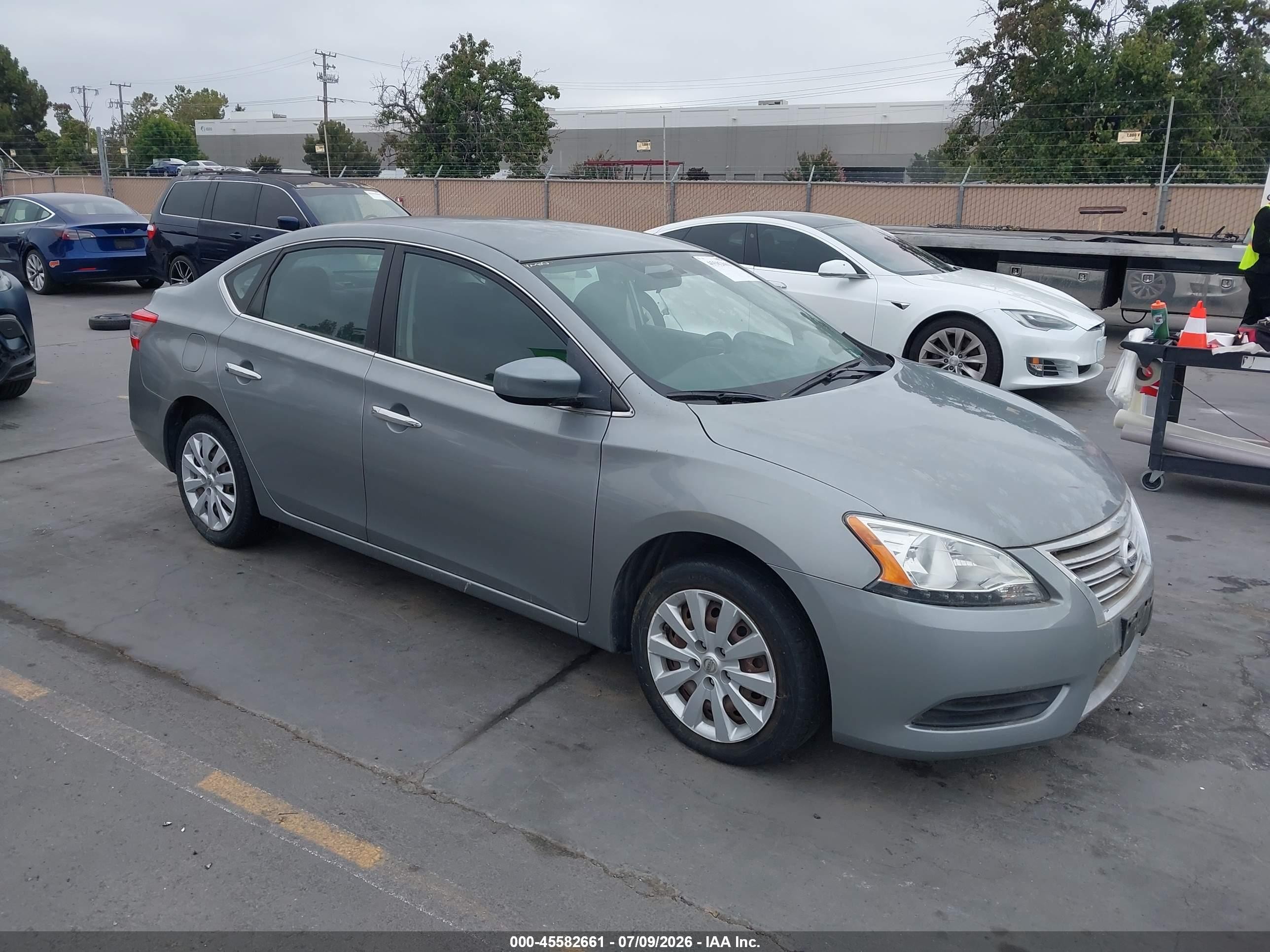 2014 Nissan Sentra S Silver vin: 3N1AB7AP0EL658059