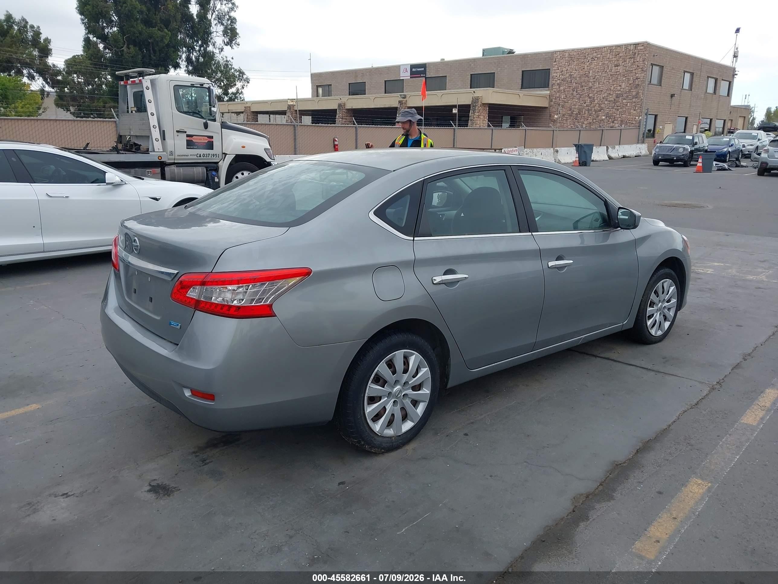 2014 Nissan Sentra S Silver vin: 3N1AB7AP0EL658059