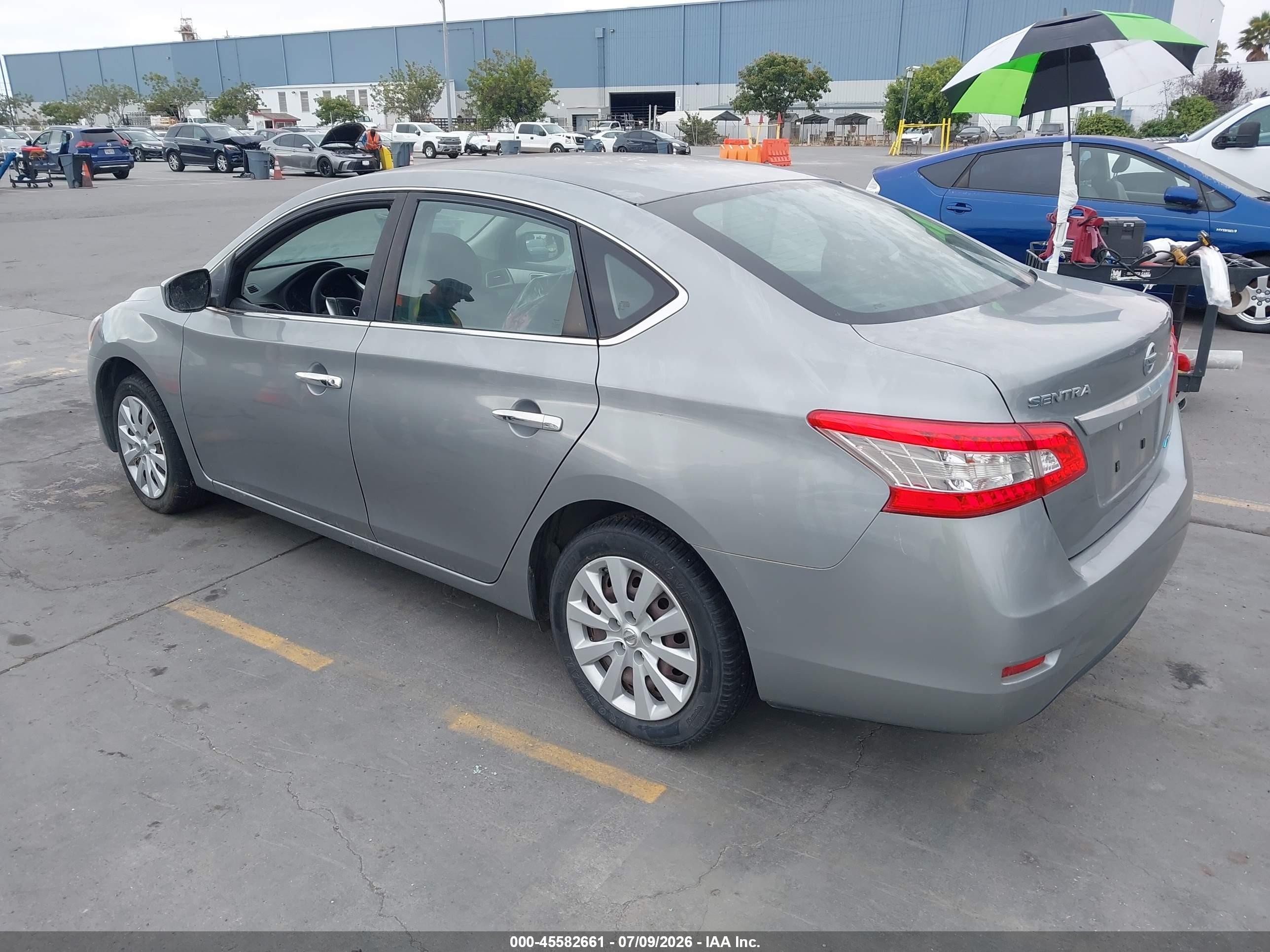 2014 Nissan Sentra S Silver vin: 3N1AB7AP0EL658059
