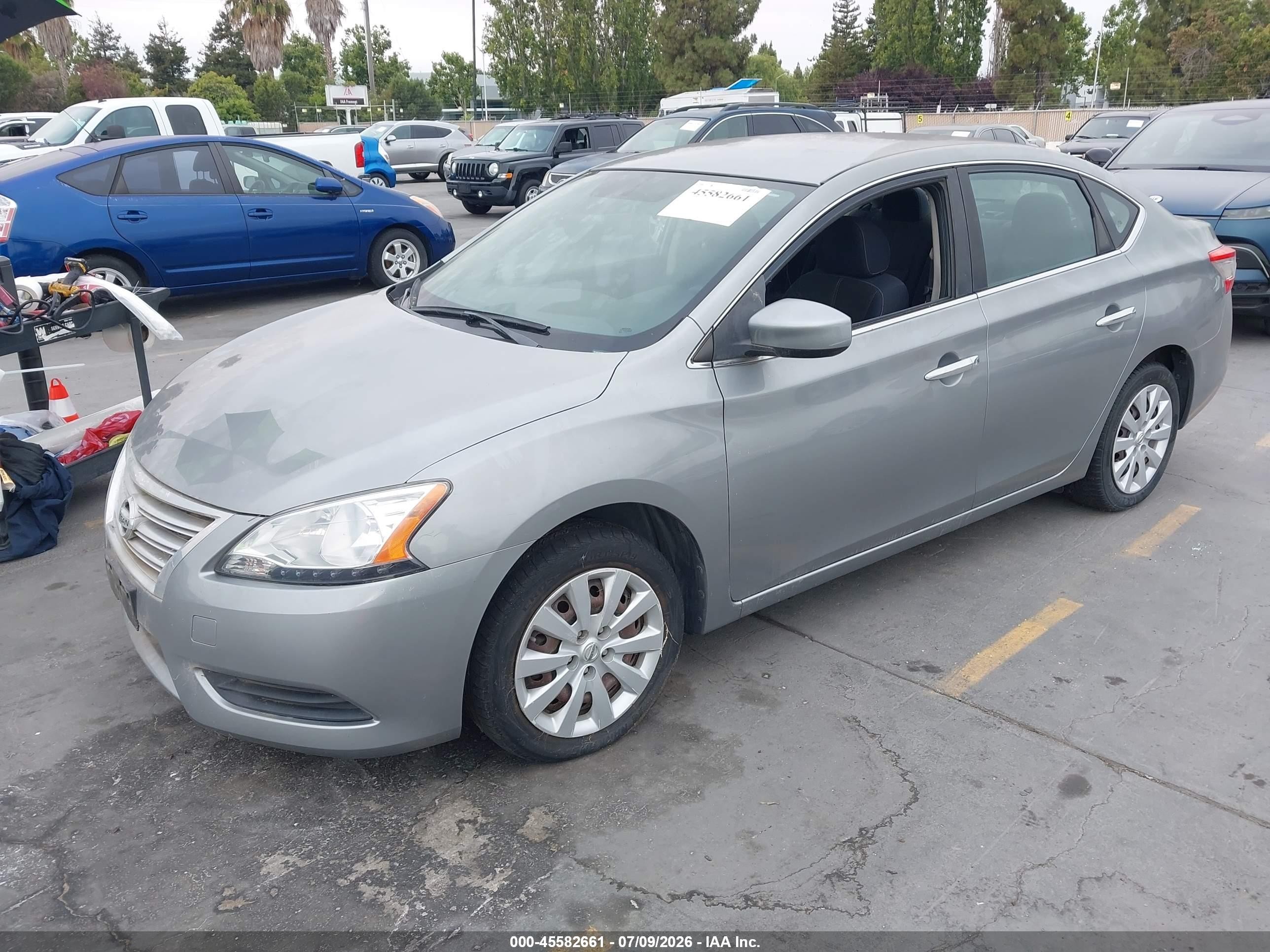 2014 Nissan Sentra S Silver vin: 3N1AB7AP0EL658059