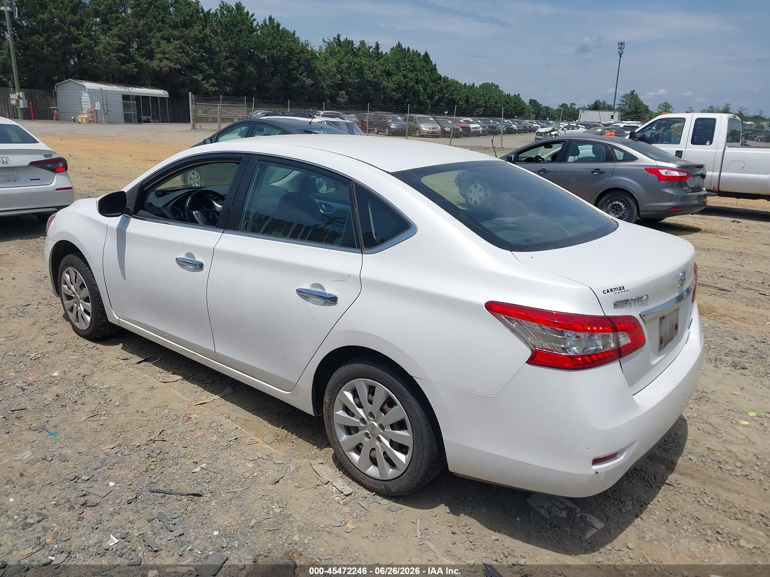 2014 Nissan Sentra Sv White vin: 3N1AB7AP0EL663150