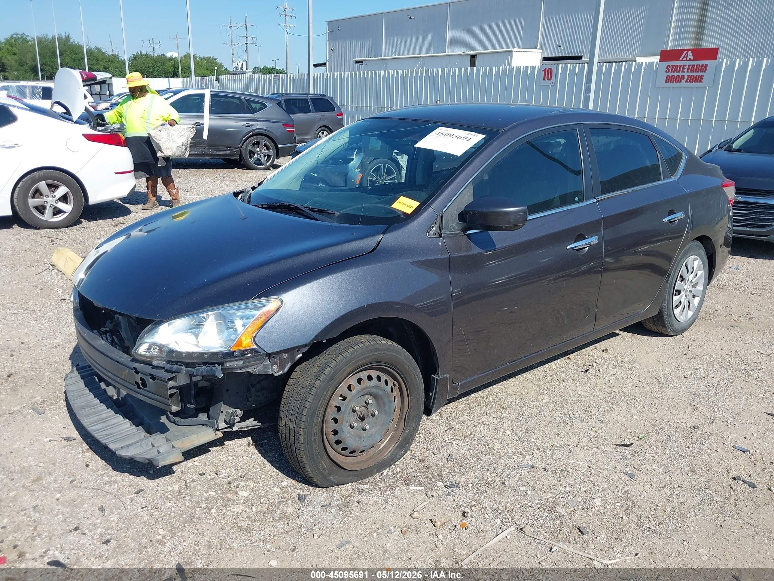 2014 Nissan Sentra Fe+ S/fe+ Sv/s/sl/sr/sv Gray vin: 3N1AB7AP0EL666484