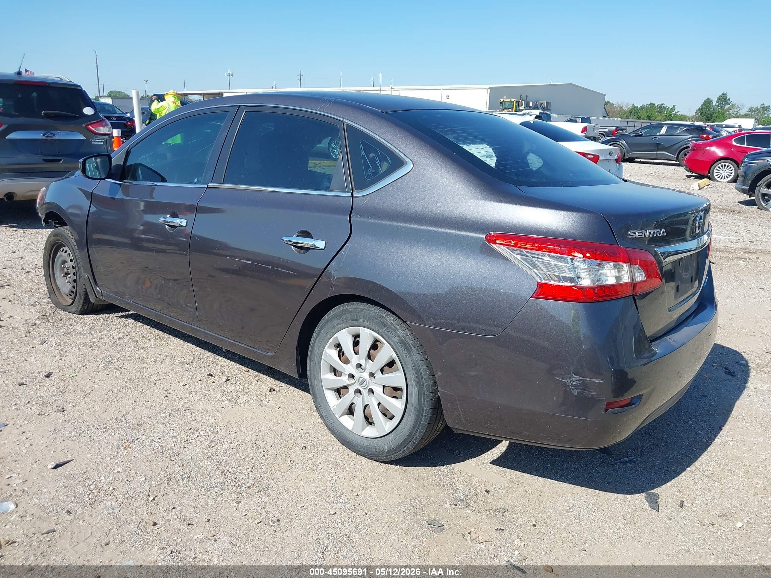 2014 Nissan Sentra Fe+ S/fe+ Sv/s/sl/sr/sv Gray vin: 3N1AB7AP0EL666484