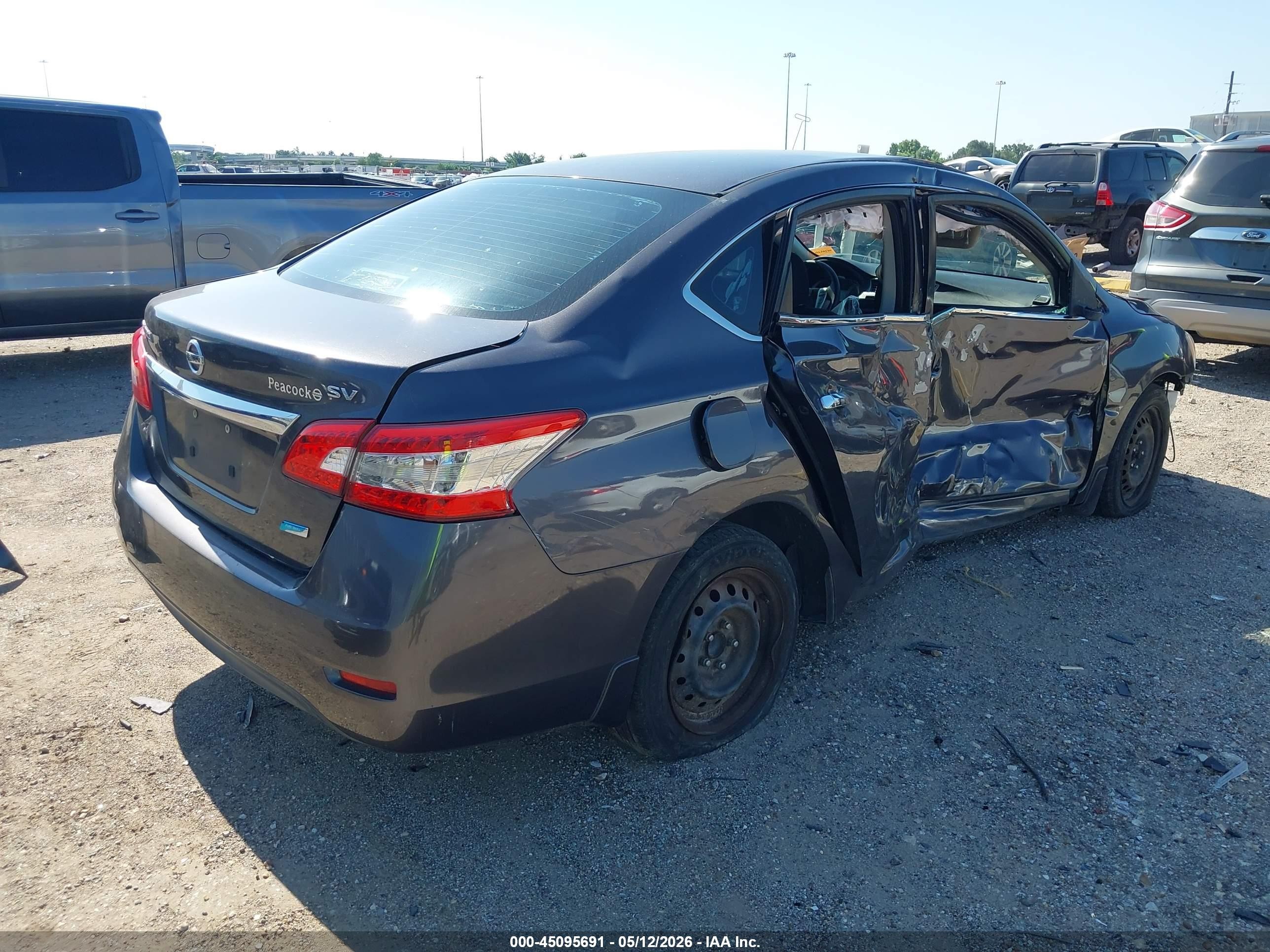 2014 Nissan Sentra Fe+ S/fe+ Sv/s/sl/sr/sv Gray vin: 3N1AB7AP0EL666484