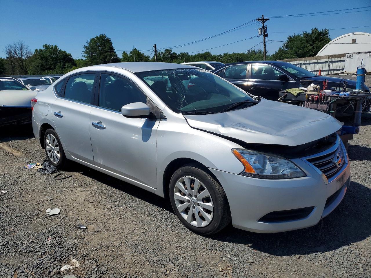 2014 Nissan Sentra Sv Silver vin: 3N1AB7AP0EL667652