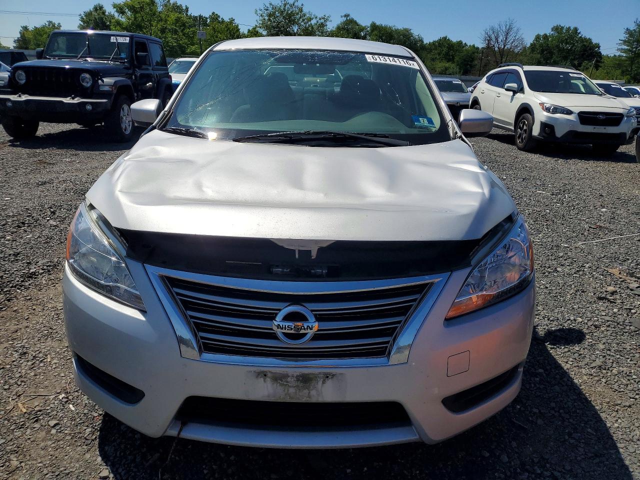 2014 Nissan Sentra Sv Silver vin: 3N1AB7AP0EL667652