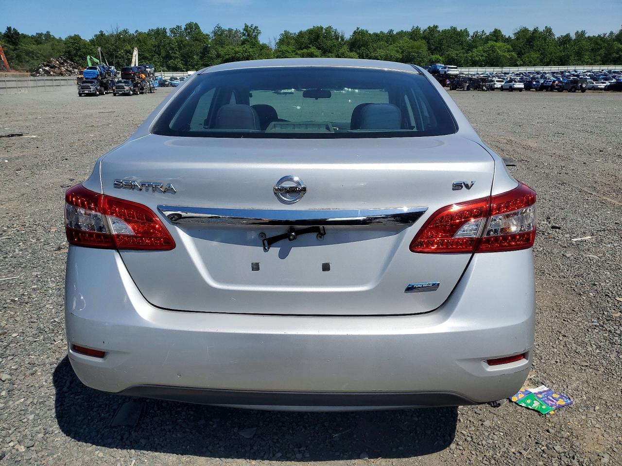 2014 Nissan Sentra Sv Silver vin: 3N1AB7AP0EL667652