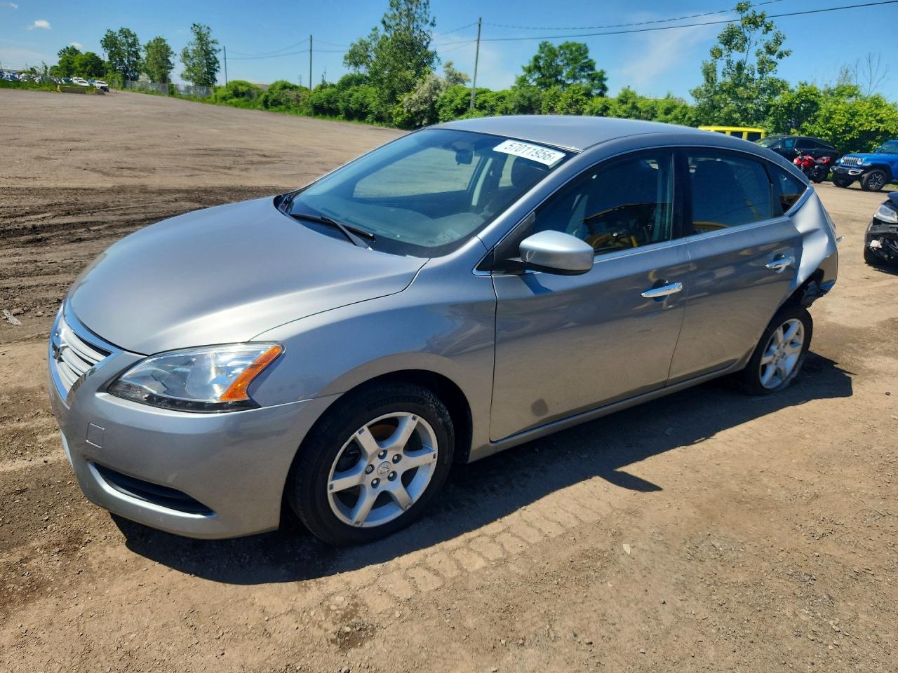 2014 Nissan Sentra S Silver vin: 3N1AB7AP0EL672219