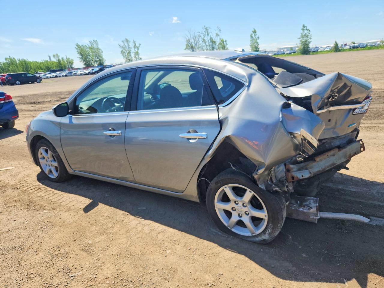 2014 Nissan Sentra S Silver vin: 3N1AB7AP0EL672219