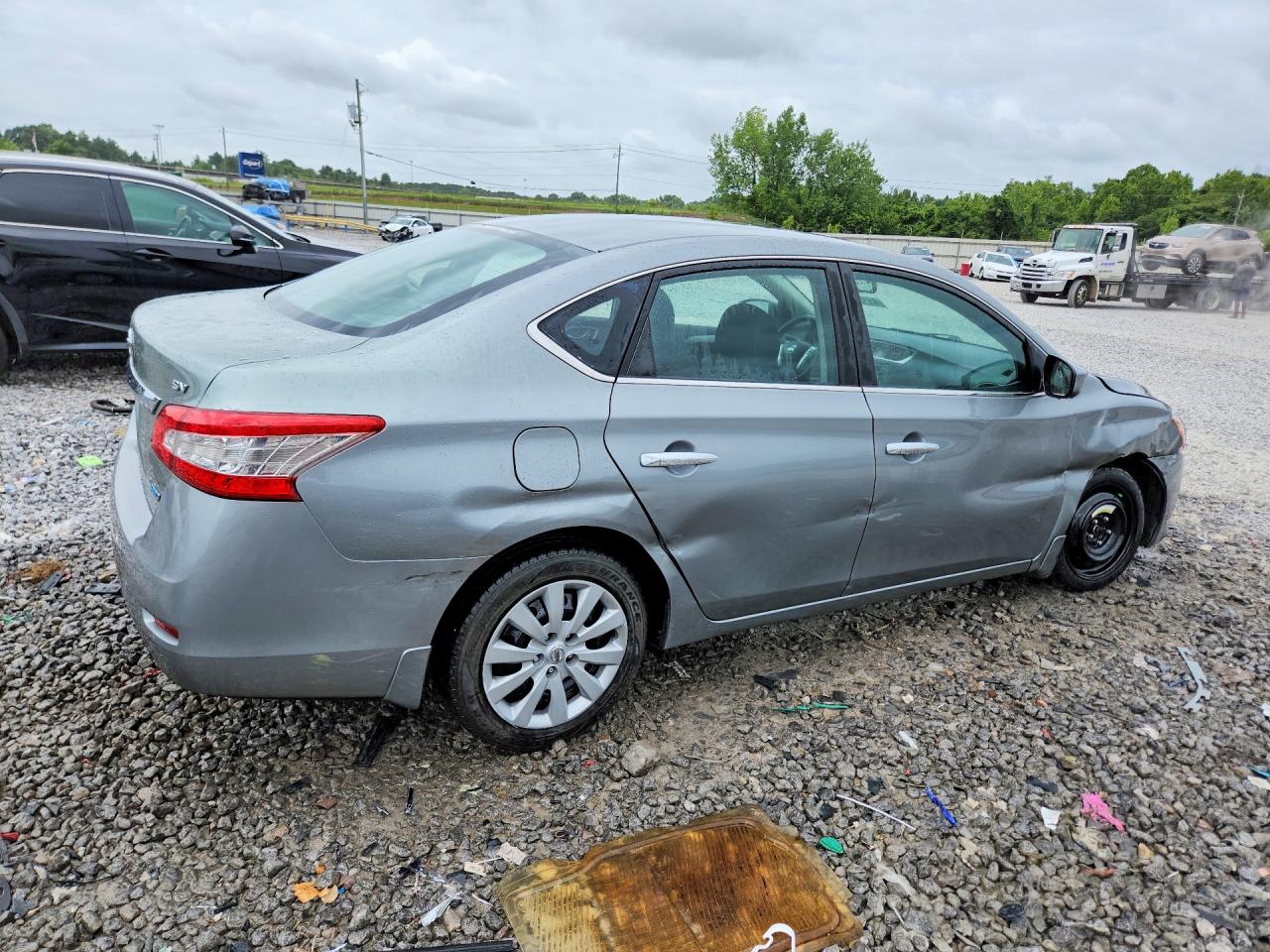 2014 Nissan Sentra Sv Gray vin: 3N1AB7AP0EL676383