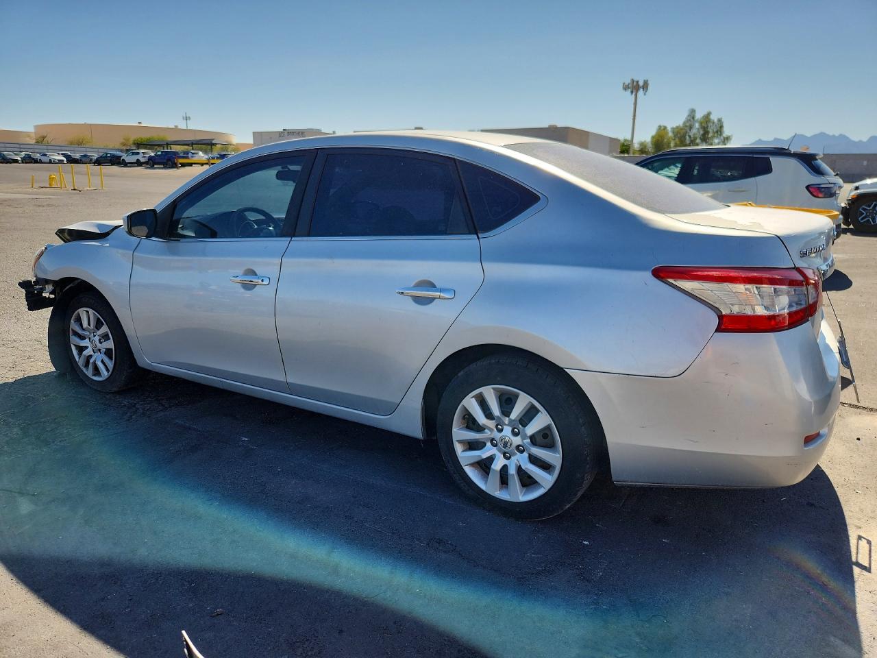 2014 Nissan Sentra S Silver vin: 3N1AB7AP0EL680353