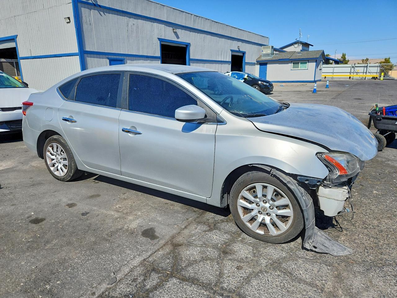 2014 Nissan Sentra S Silver vin: 3N1AB7AP0EL680353