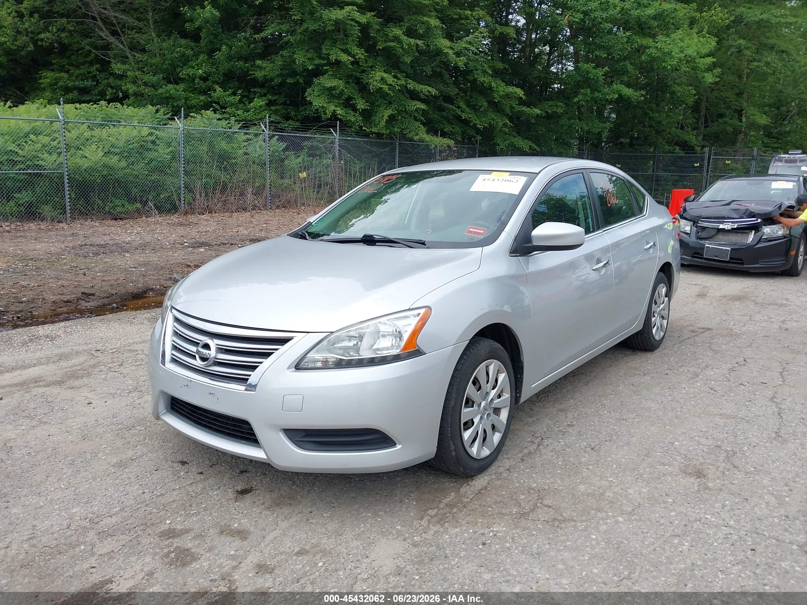 2014 Nissan Sentra S Silver vin: 3N1AB7AP0EL680904