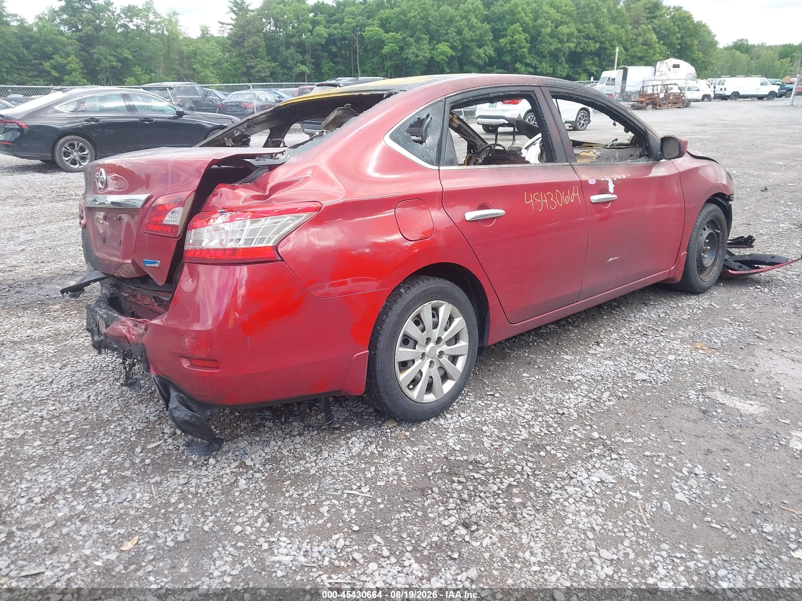 2014 Nissan Sentra S Red vin: 3N1AB7AP0EL685620