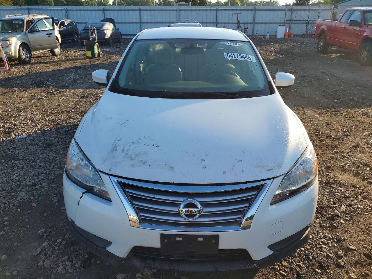 2014 Nissan Sentra S White vin: 3N1AB7AP0EL686380