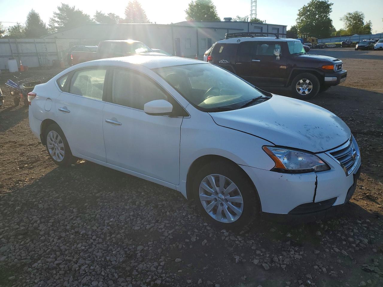 2014 Nissan Sentra S White vin: 3N1AB7AP0EL686380