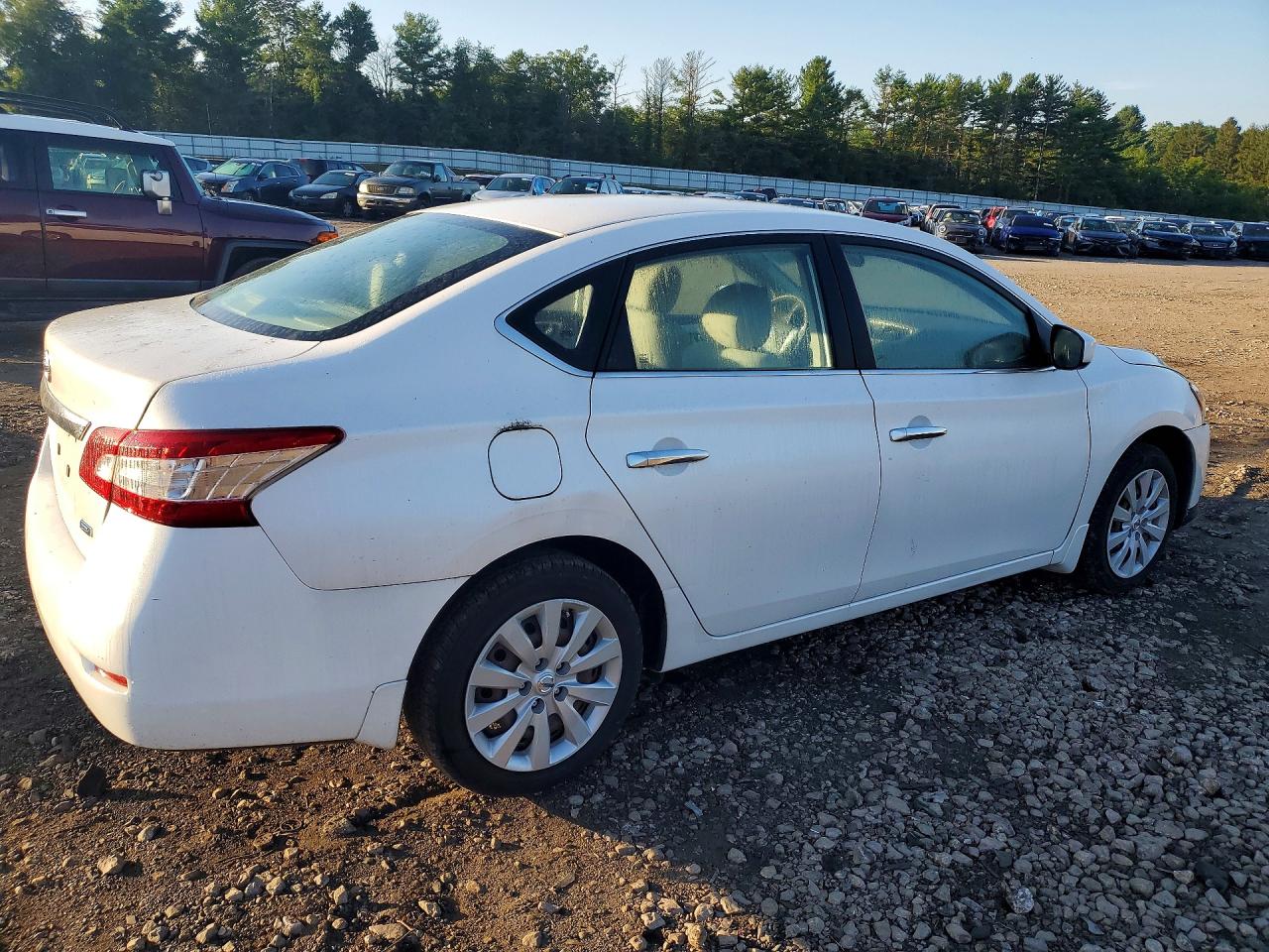 2014 Nissan Sentra S White vin: 3N1AB7AP0EL686380