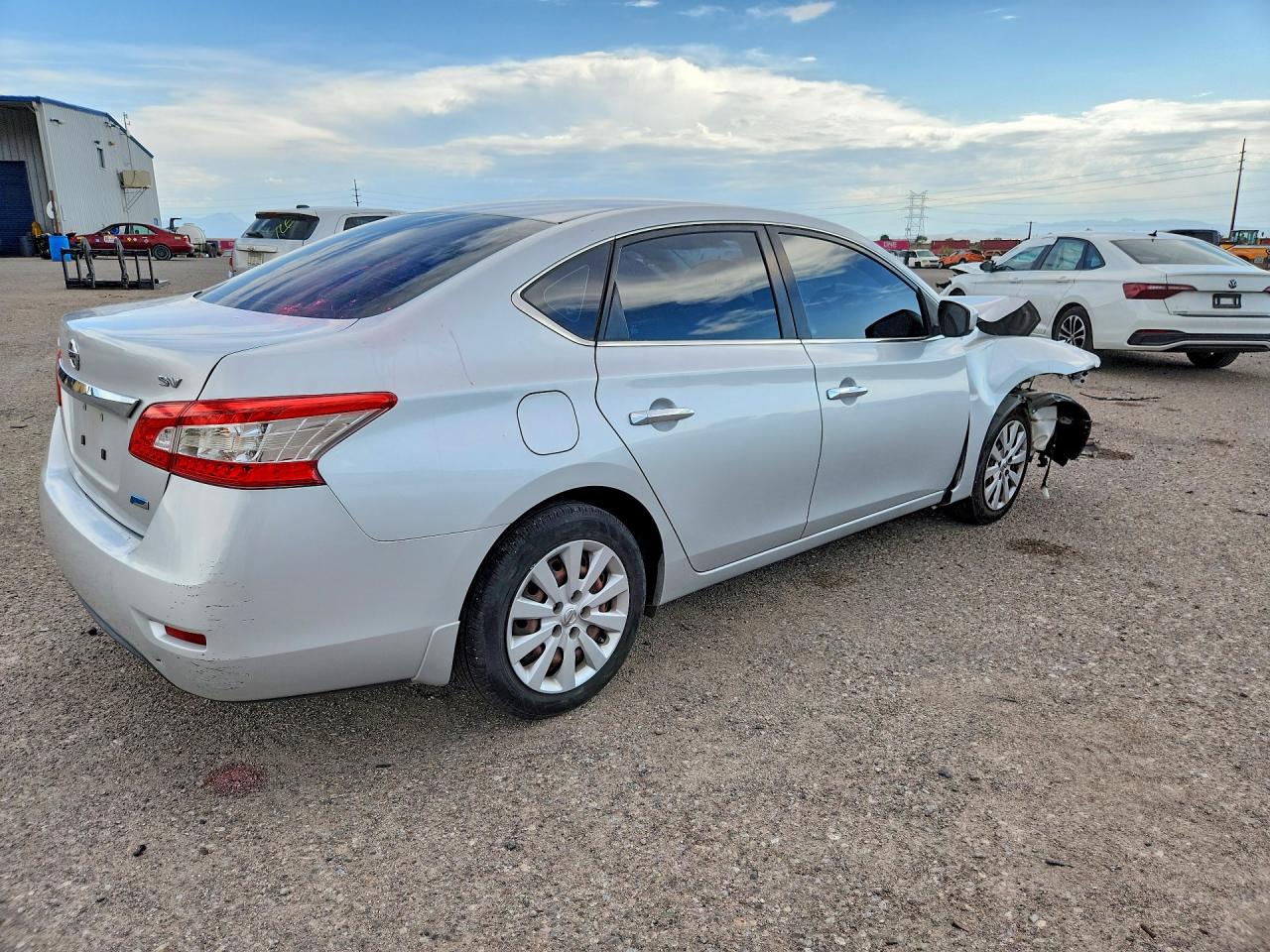 2014 Nissan Sentra Sv Silver vin: 3N1AB7AP0EL693961