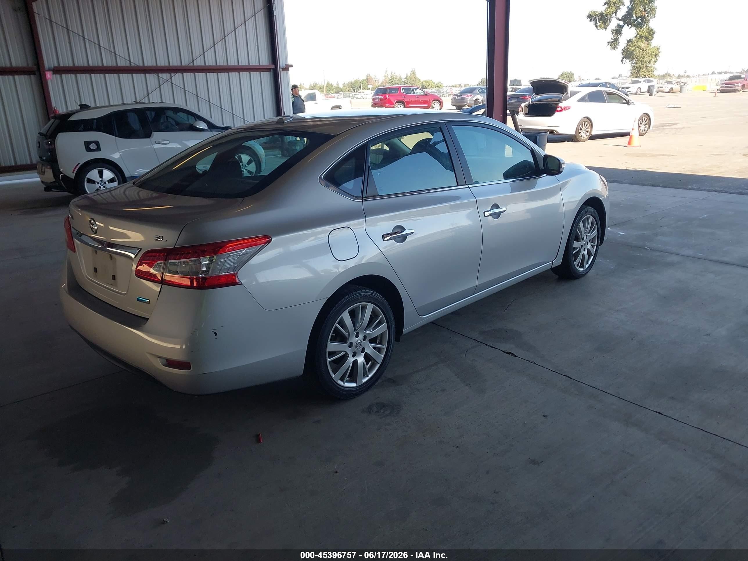 2014 Nissan Sentra Sl Silver vin: 3N1AB7AP0EY203876