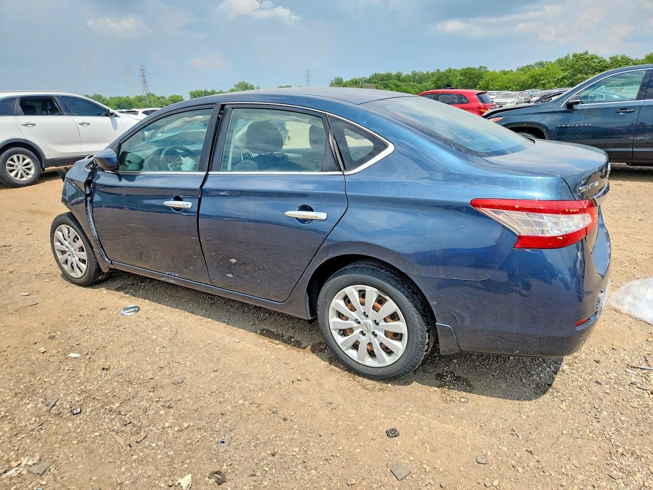 2014 Nissan Sentra Sv Blue vin: 3N1AB7AP0EY209385
