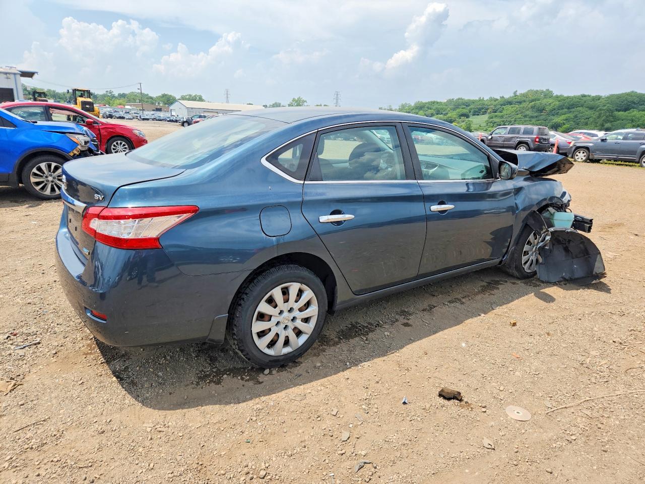 2014 Nissan Sentra Sv Blue vin: 3N1AB7AP0EY209385