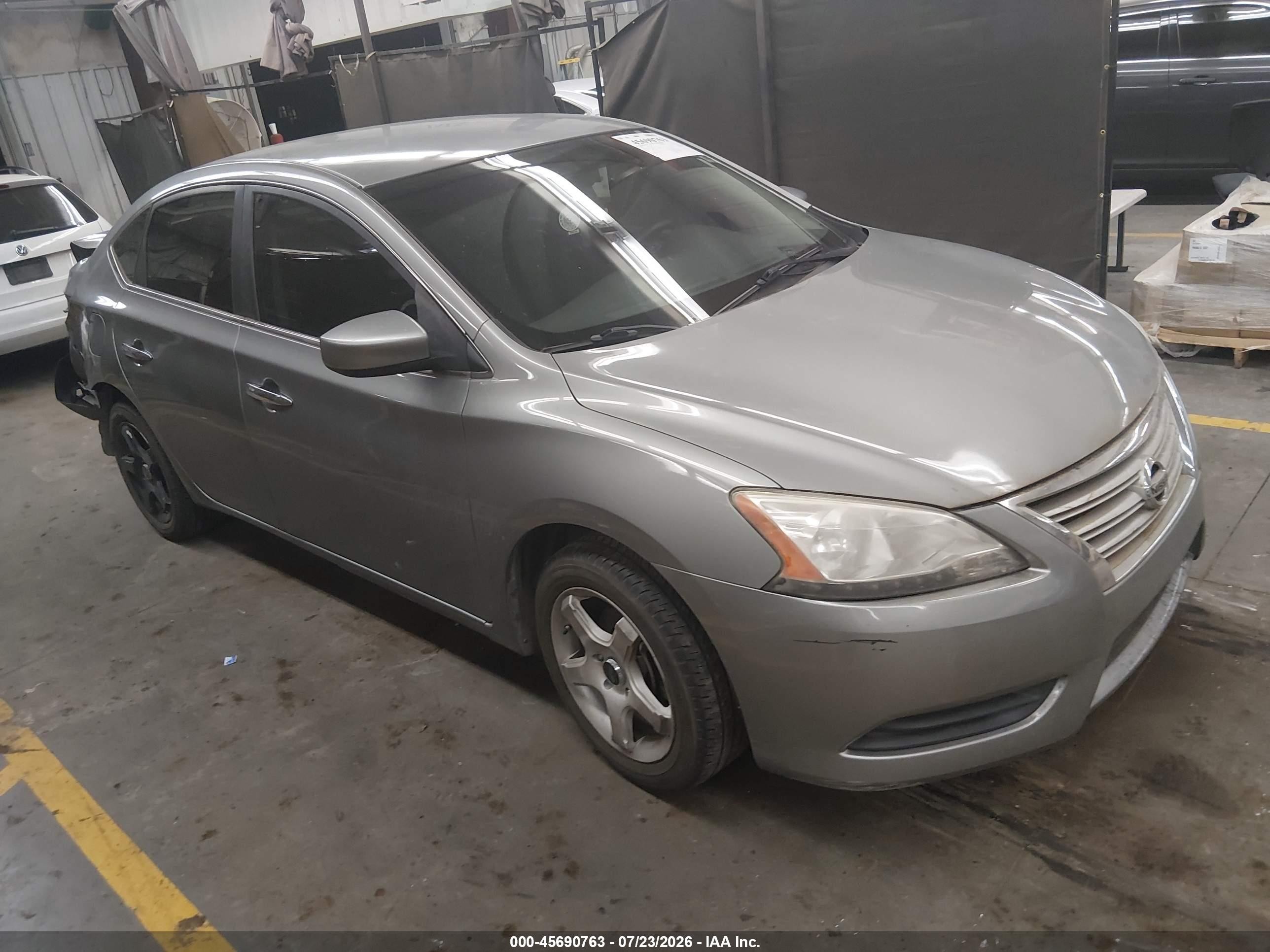 2014 Nissan Sentra Sv Gray vin: 3N1AB7AP0EY219611