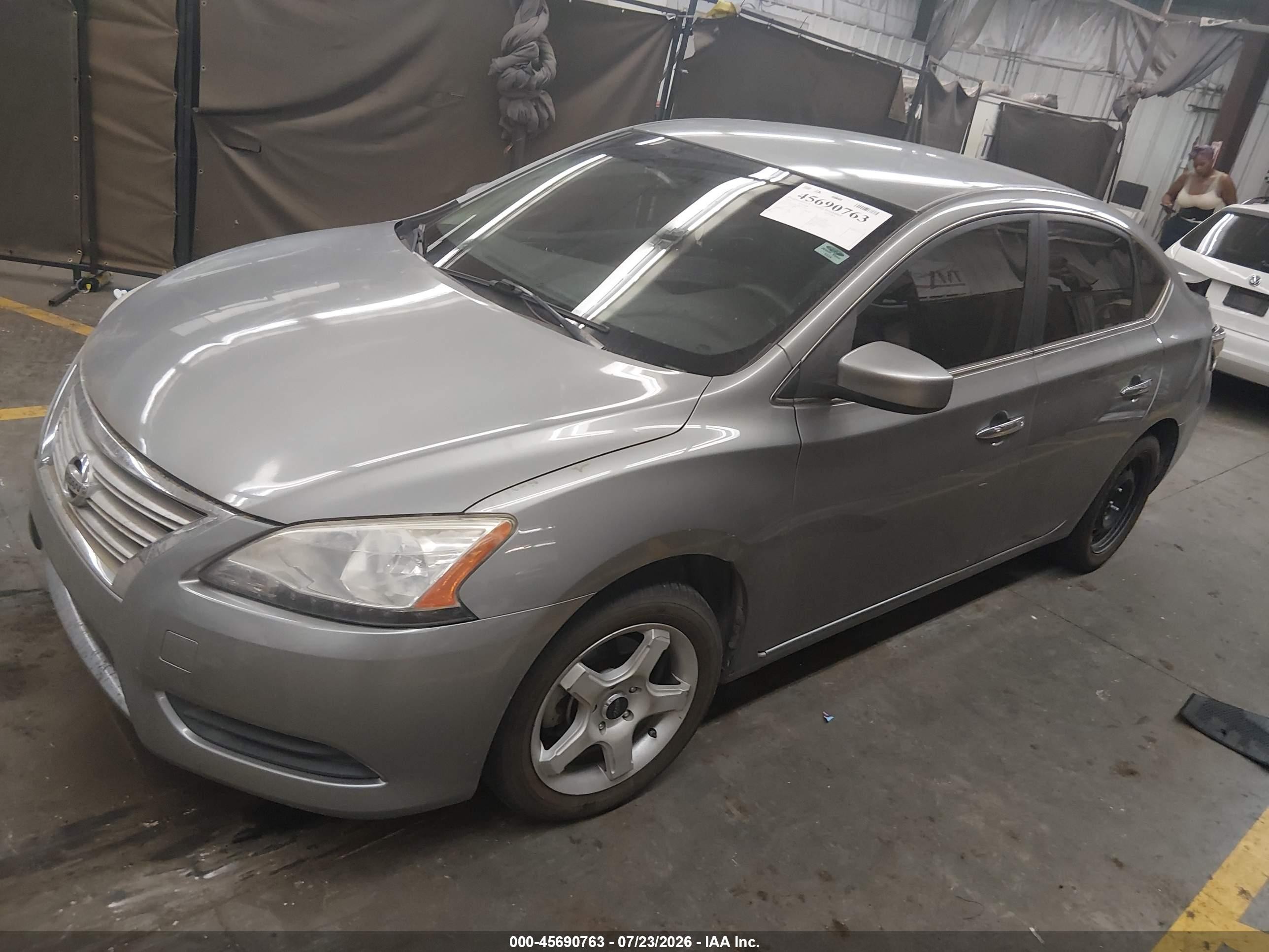 2014 Nissan Sentra Sv Gray vin: 3N1AB7AP0EY219611