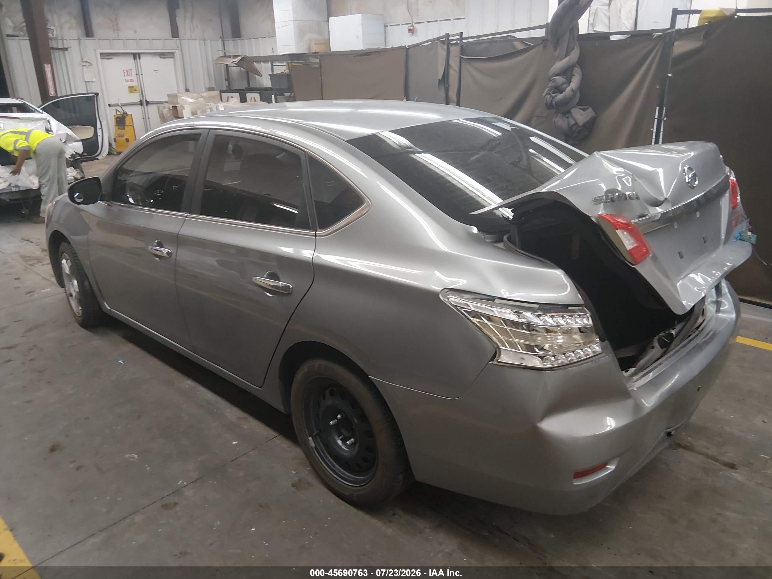 2014 Nissan Sentra Sv Gray vin: 3N1AB7AP0EY219611