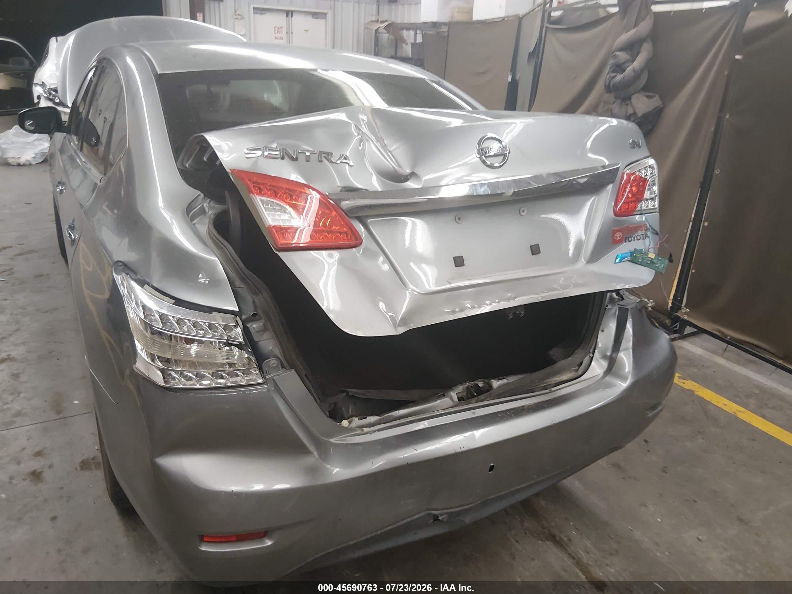 2014 Nissan Sentra Sv Gray vin: 3N1AB7AP0EY219611