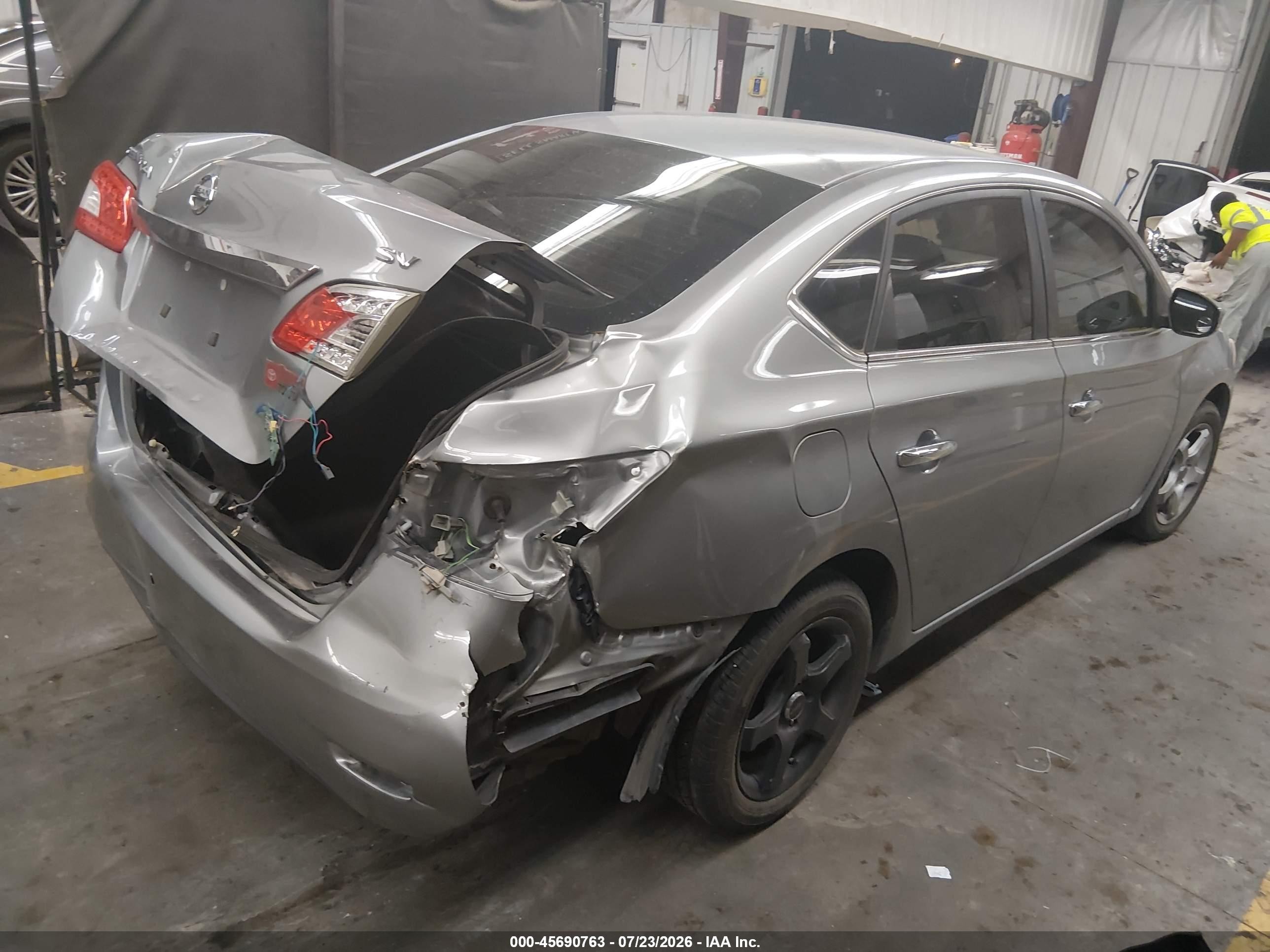 2014 Nissan Sentra Sv Gray vin: 3N1AB7AP0EY219611