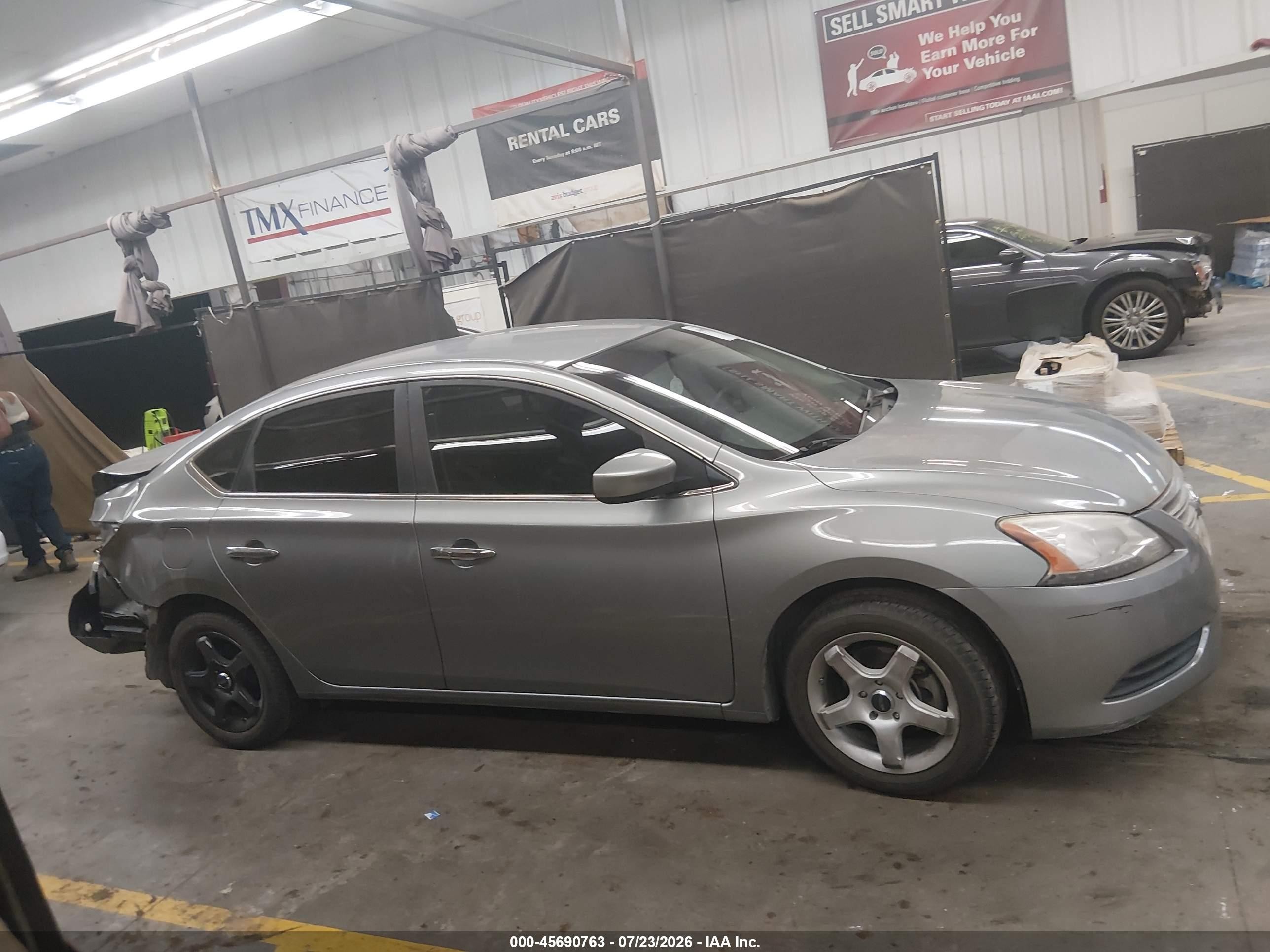 2014 Nissan Sentra Sv Gray vin: 3N1AB7AP0EY219611