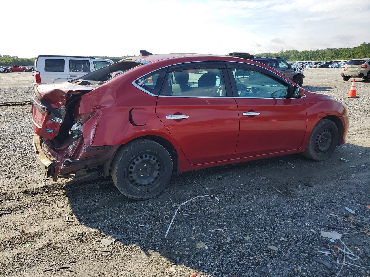 2014 Nissan Sentra Sv Maroon vin: 3N1AB7AP0EY228471