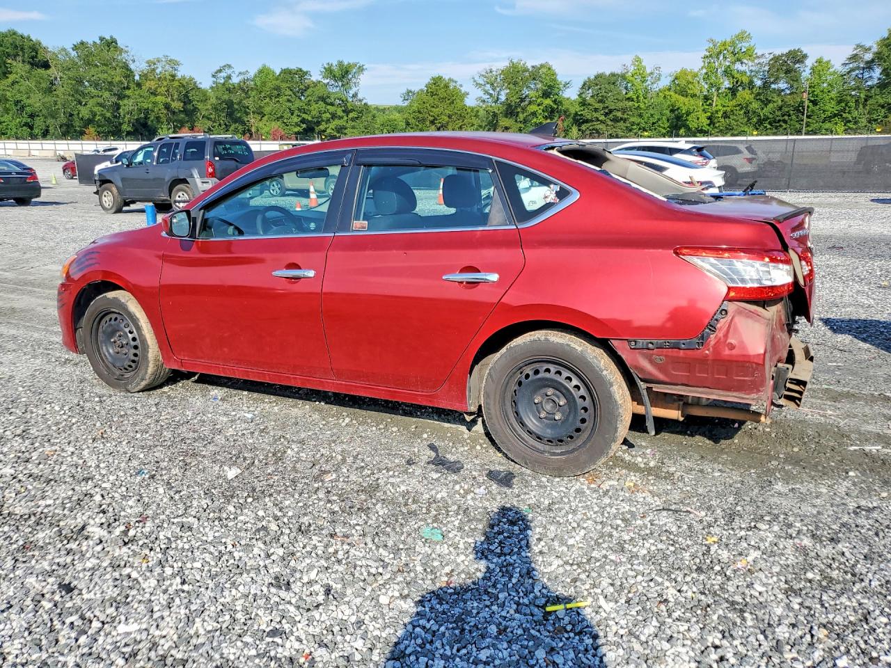 2014 Nissan Sentra Sv Maroon vin: 3N1AB7AP0EY228471