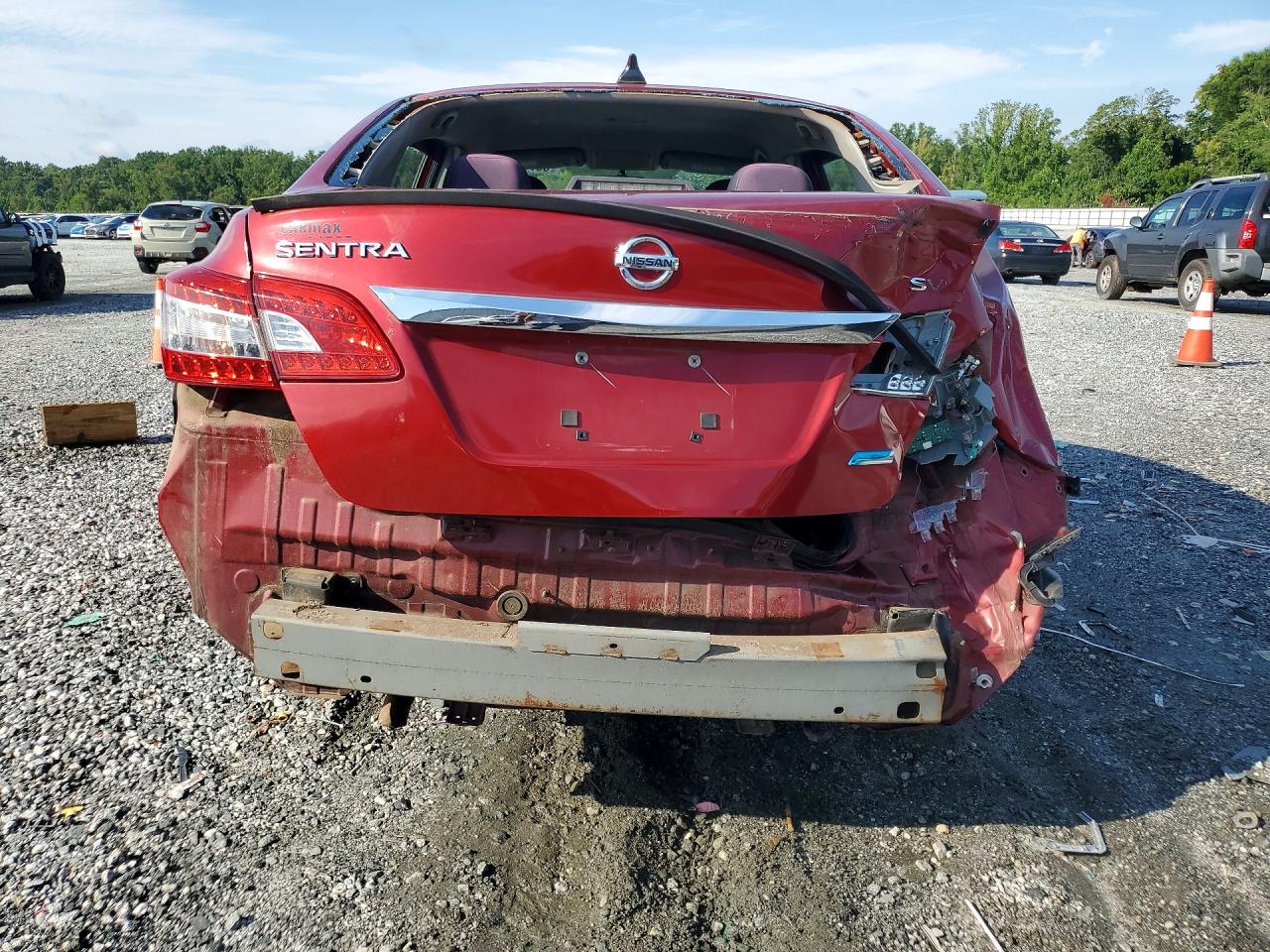 2014 Nissan Sentra Sv Maroon vin: 3N1AB7AP0EY228471