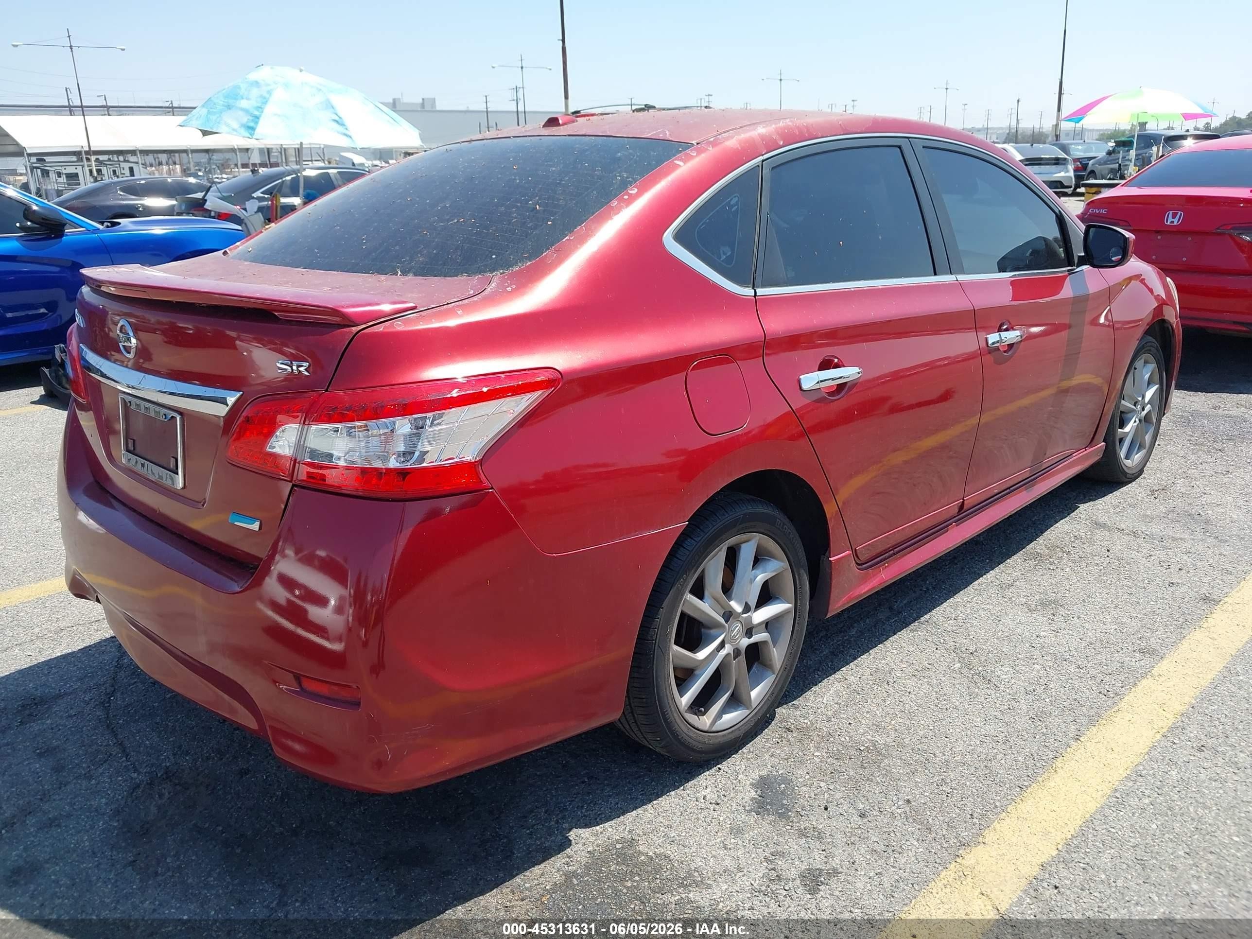 2014 Nissan Sentra Sr Red vin: 3N1AB7AP0EY232472