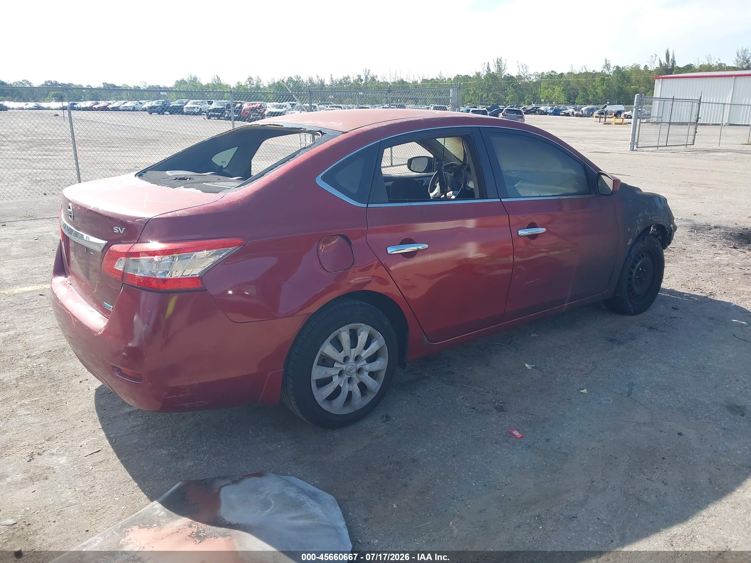 2014 Nissan Sentra Fe+ S/fe+ Sv/s/sl/sr/sv Red vin: 3N1AB7AP0EY233184