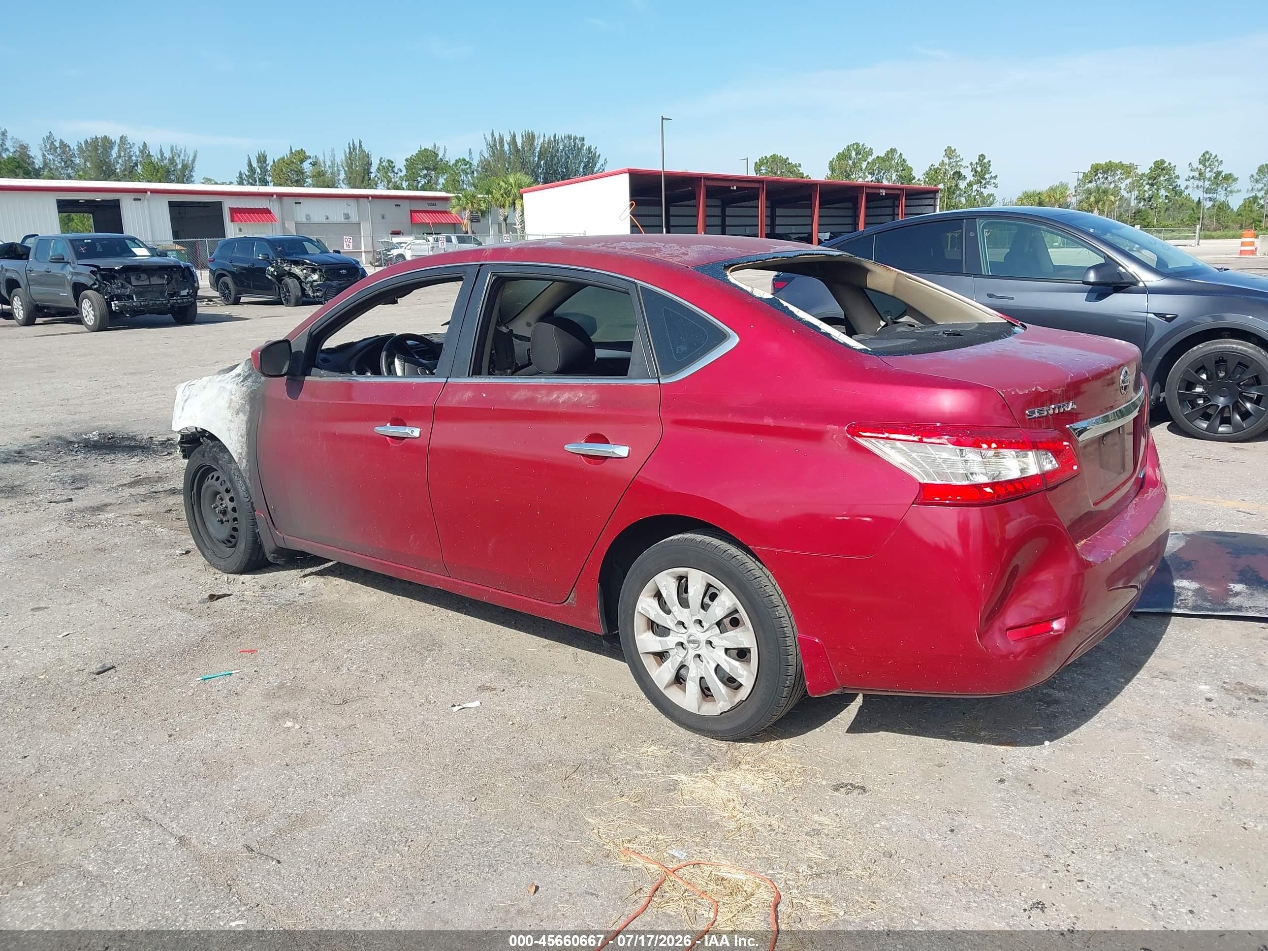 2014 Nissan Sentra Fe+ S/fe+ Sv/s/sl/sr/sv Red vin: 3N1AB7AP0EY233184