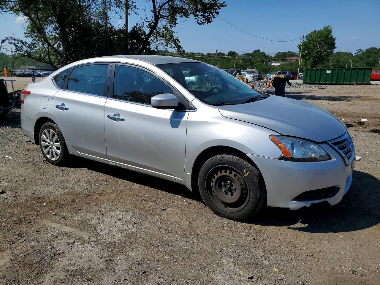 2014 Nissan Sentra Sv Серебряный vin: 3N1AB7AP0EY236425